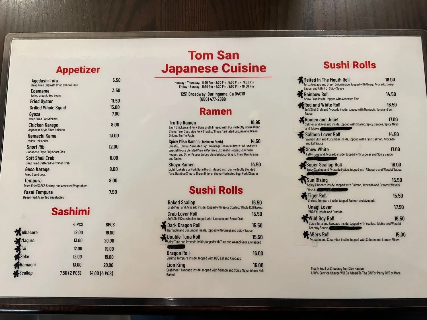 Menu 1