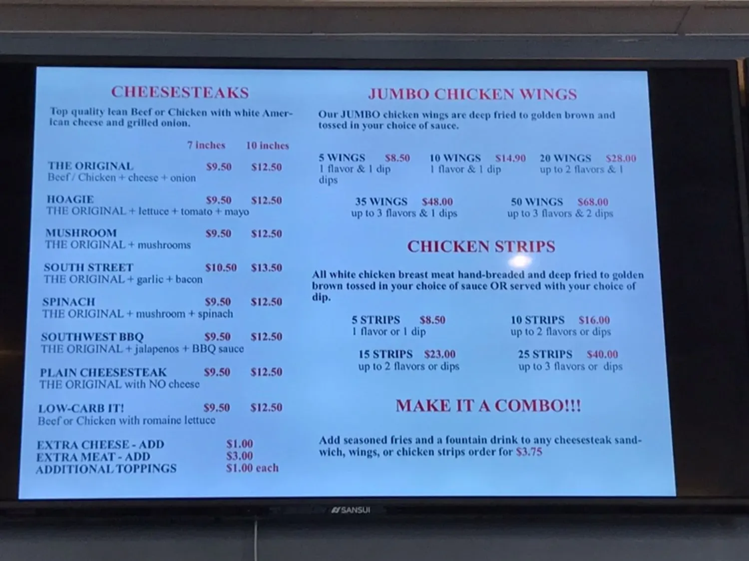 Menu 5