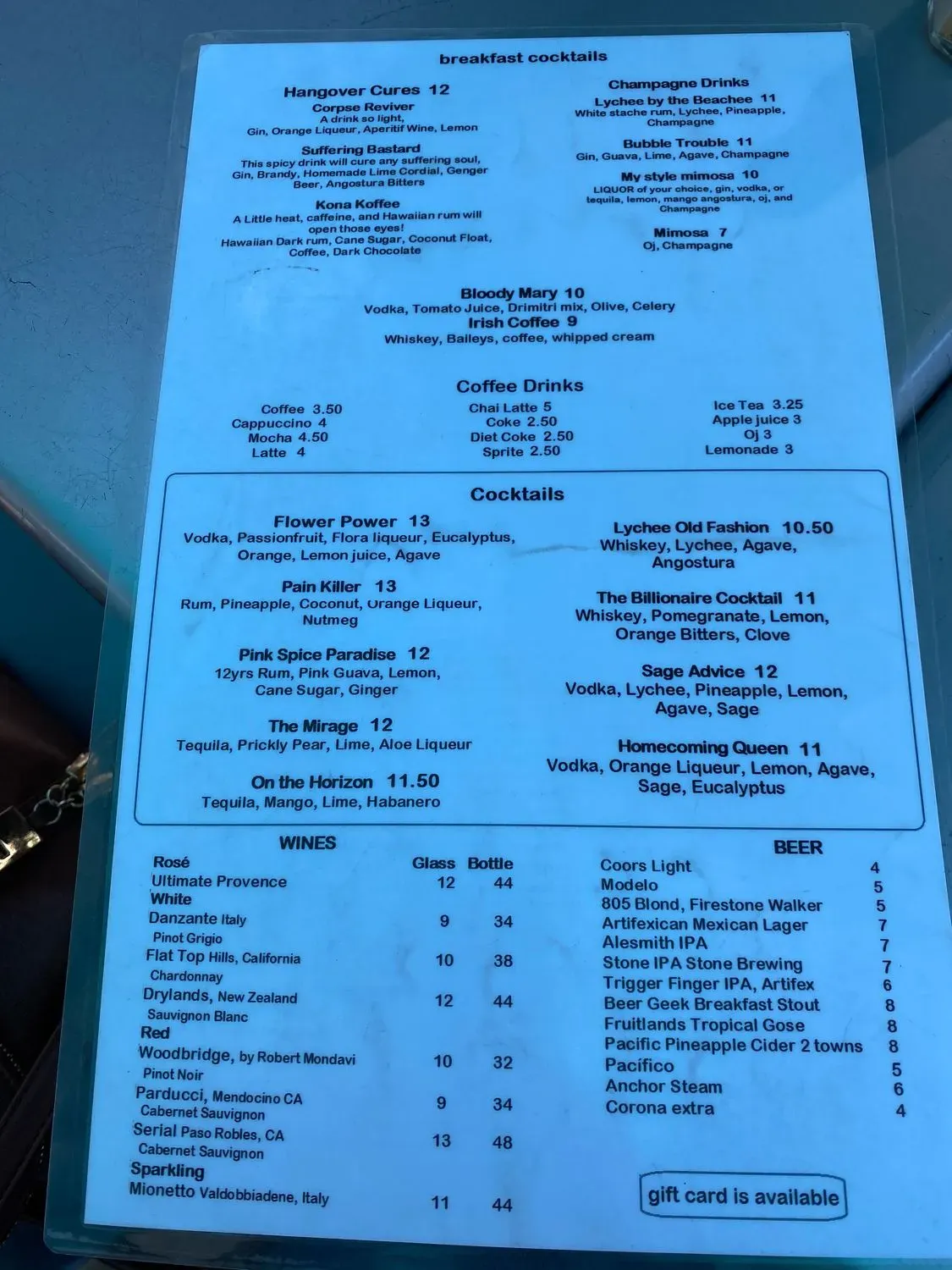 Menu 1