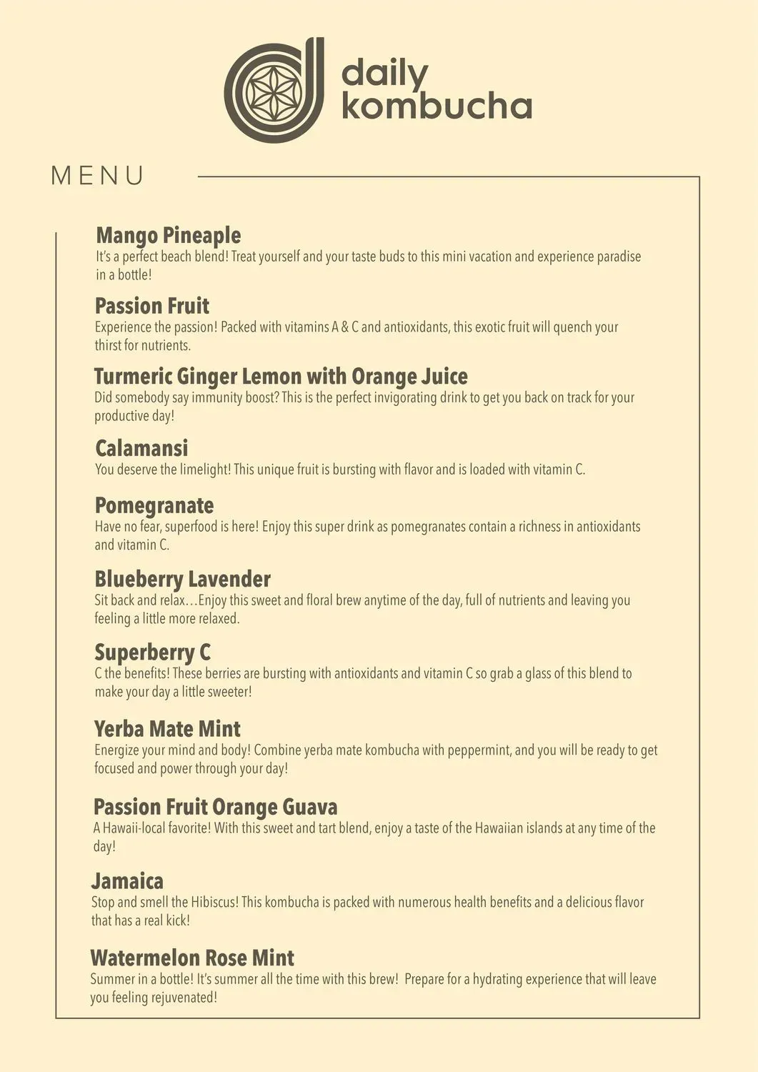 Menu 1