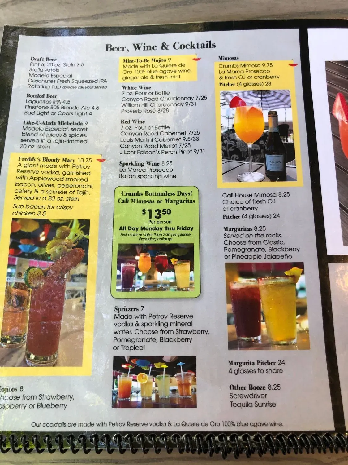 Crumbs Breakfast, Lunch & Bar Menu - Updated November 2025