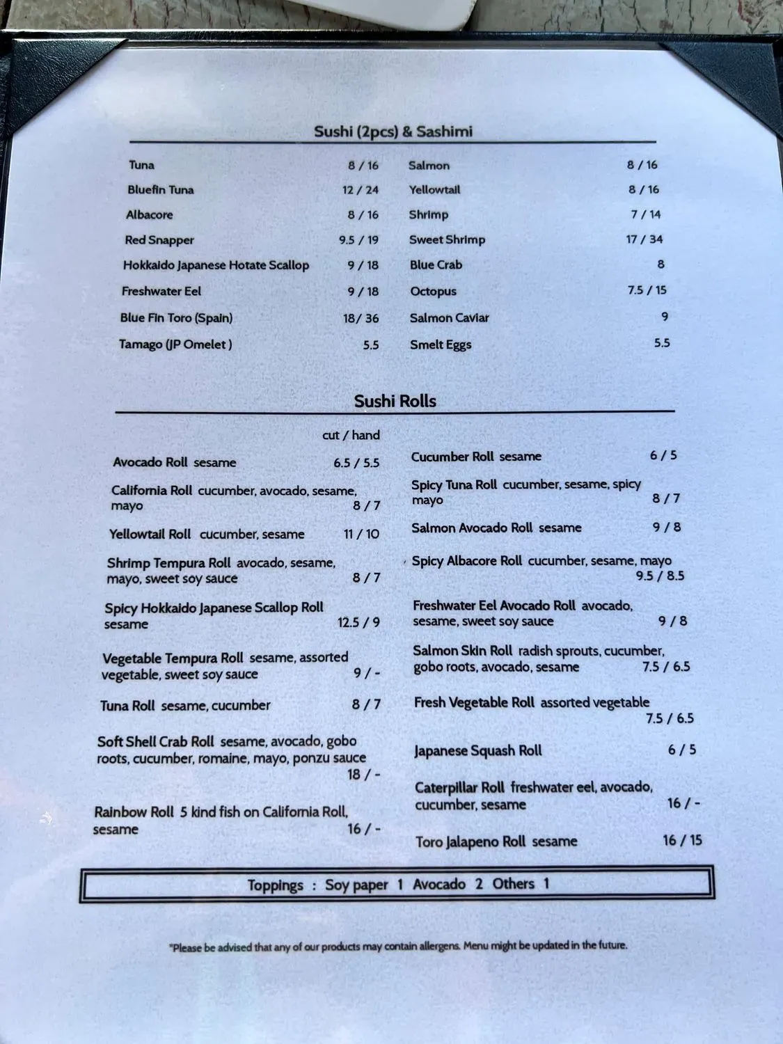 Menu 3