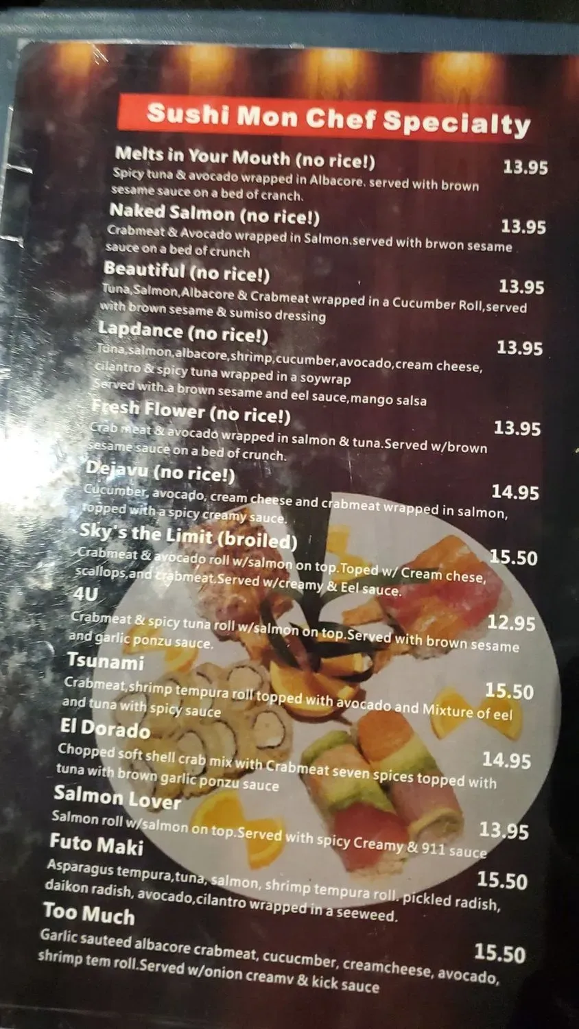 Sushi Mon Menu - Updated November 2025