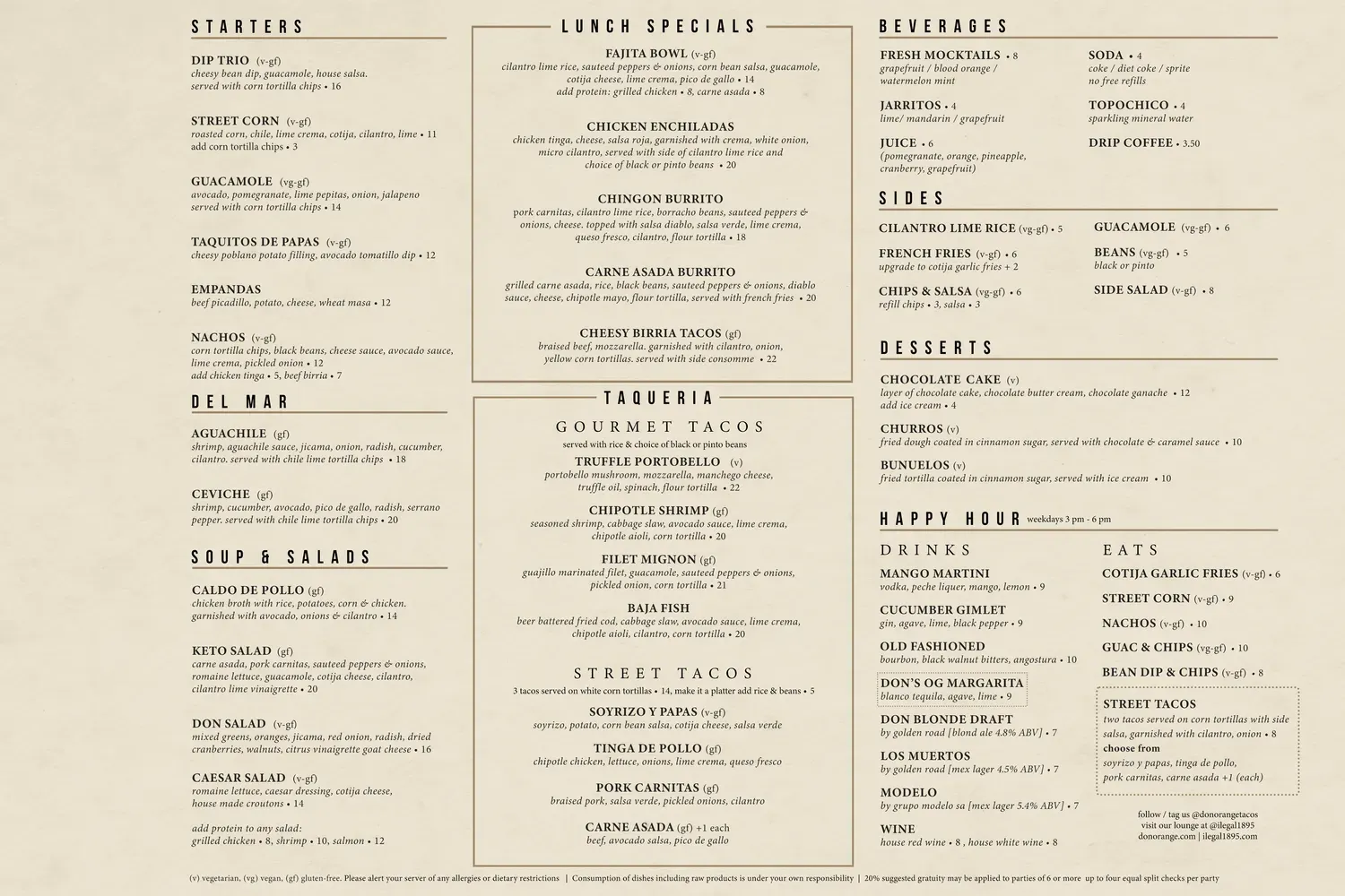 Menu 1