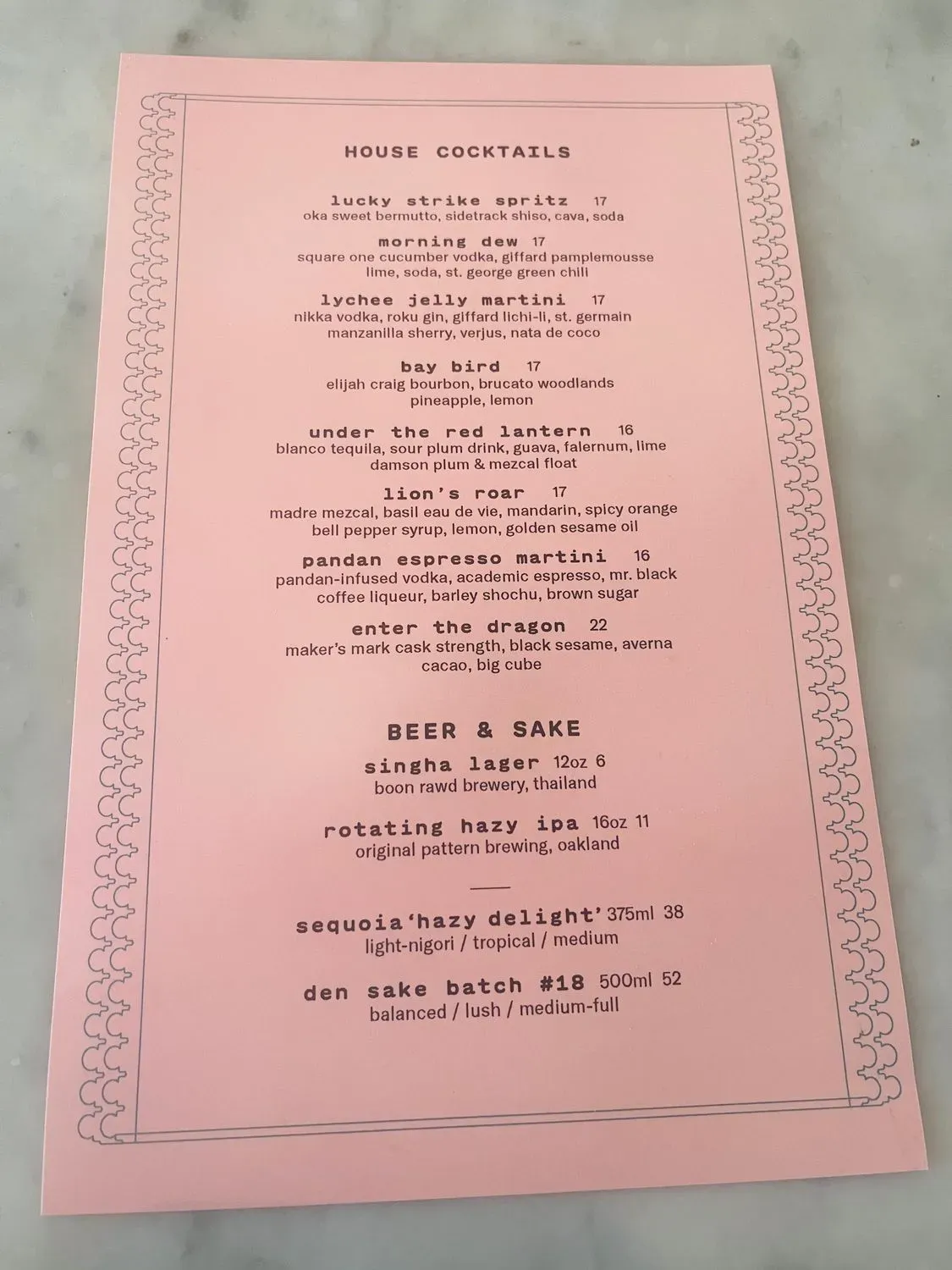 Menu 6