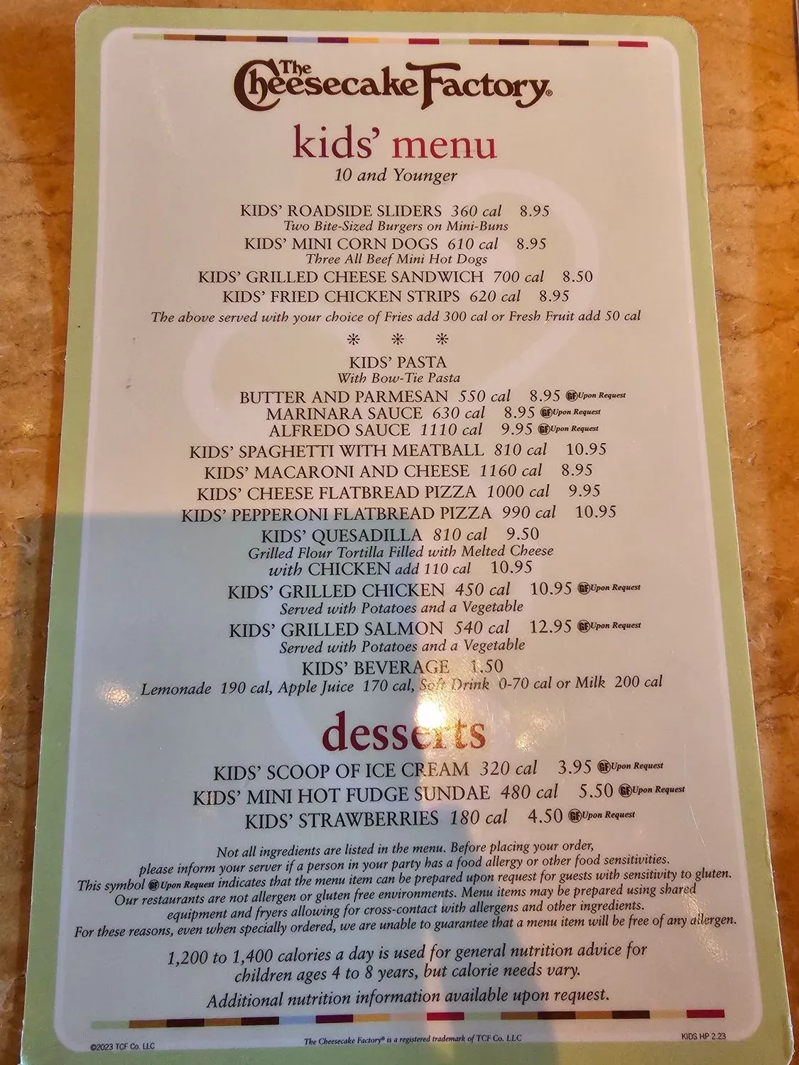 Menu 1