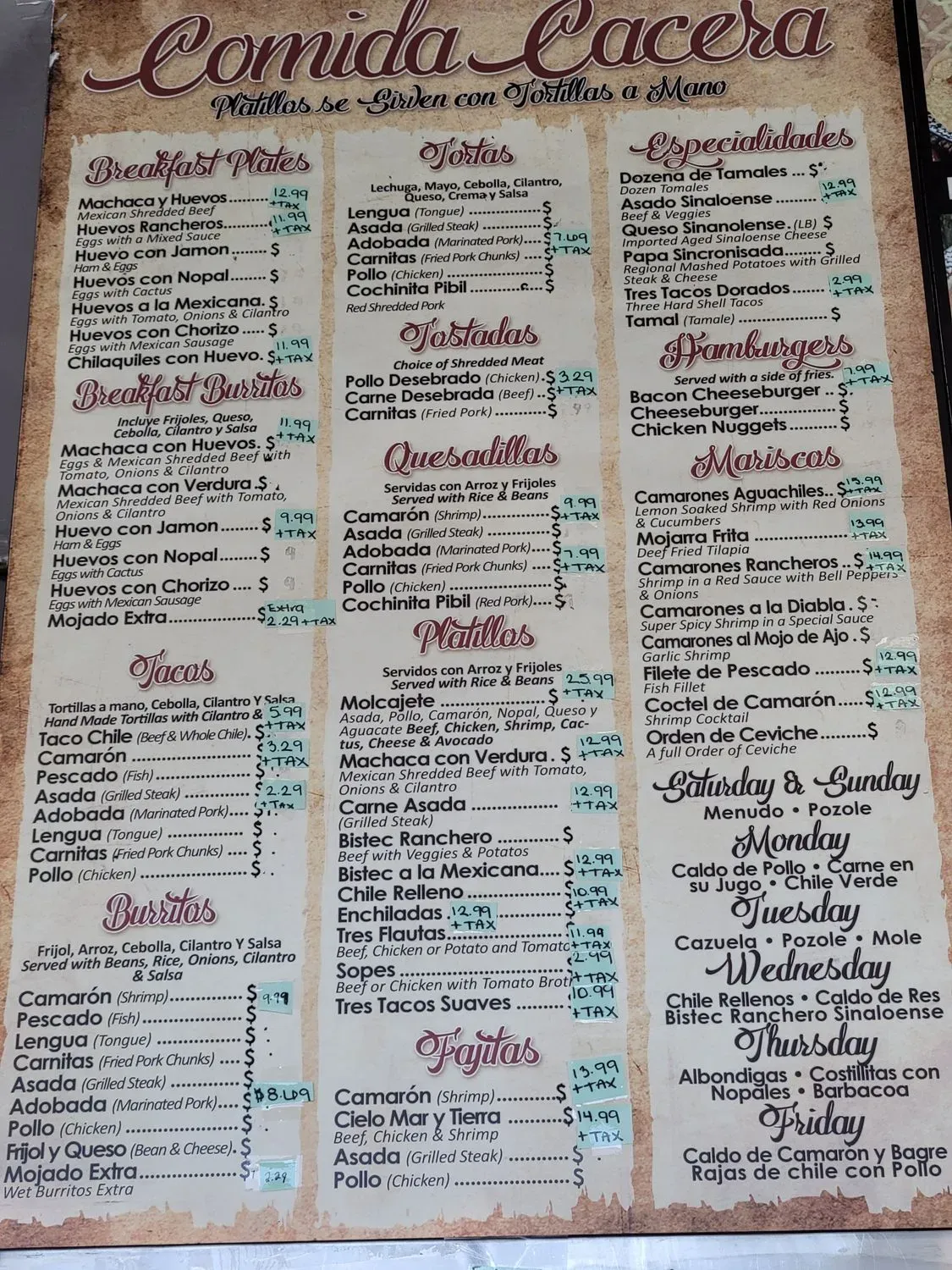 Menu 4