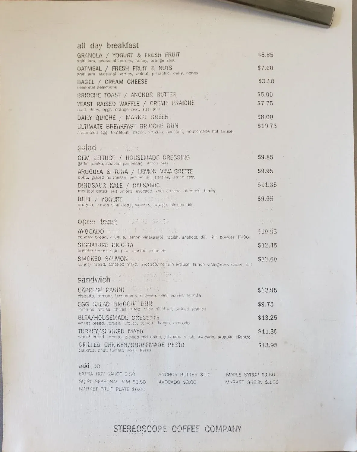 Menu 1