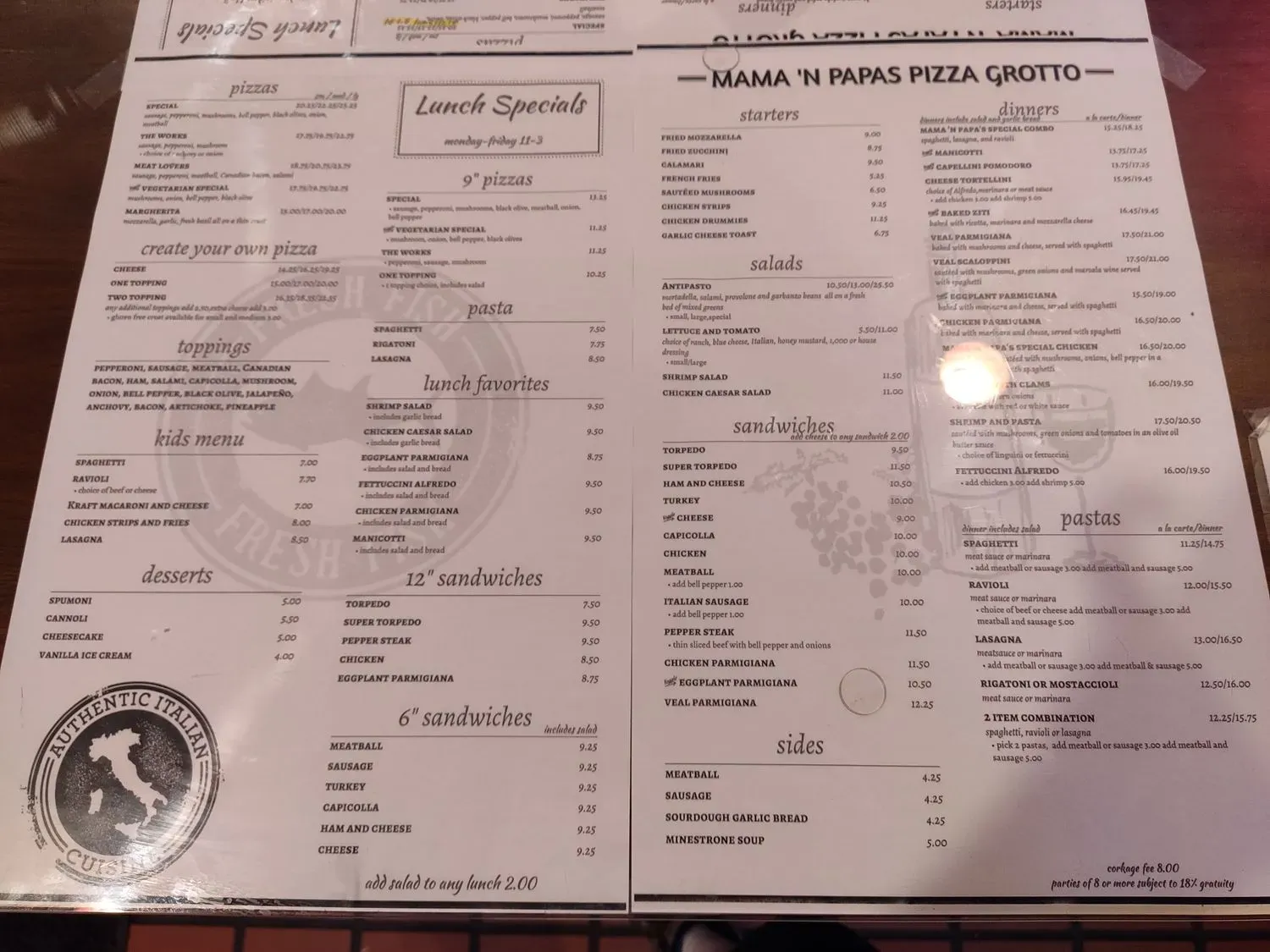 Menu 1