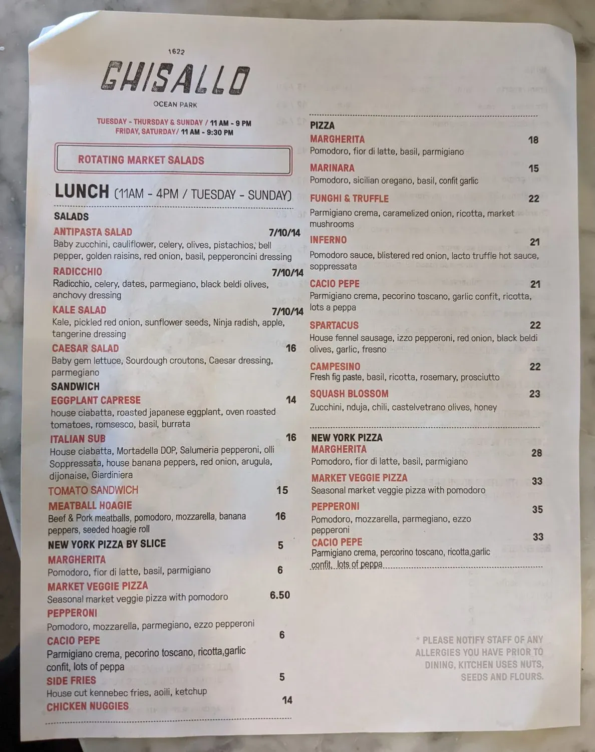 Menu 1