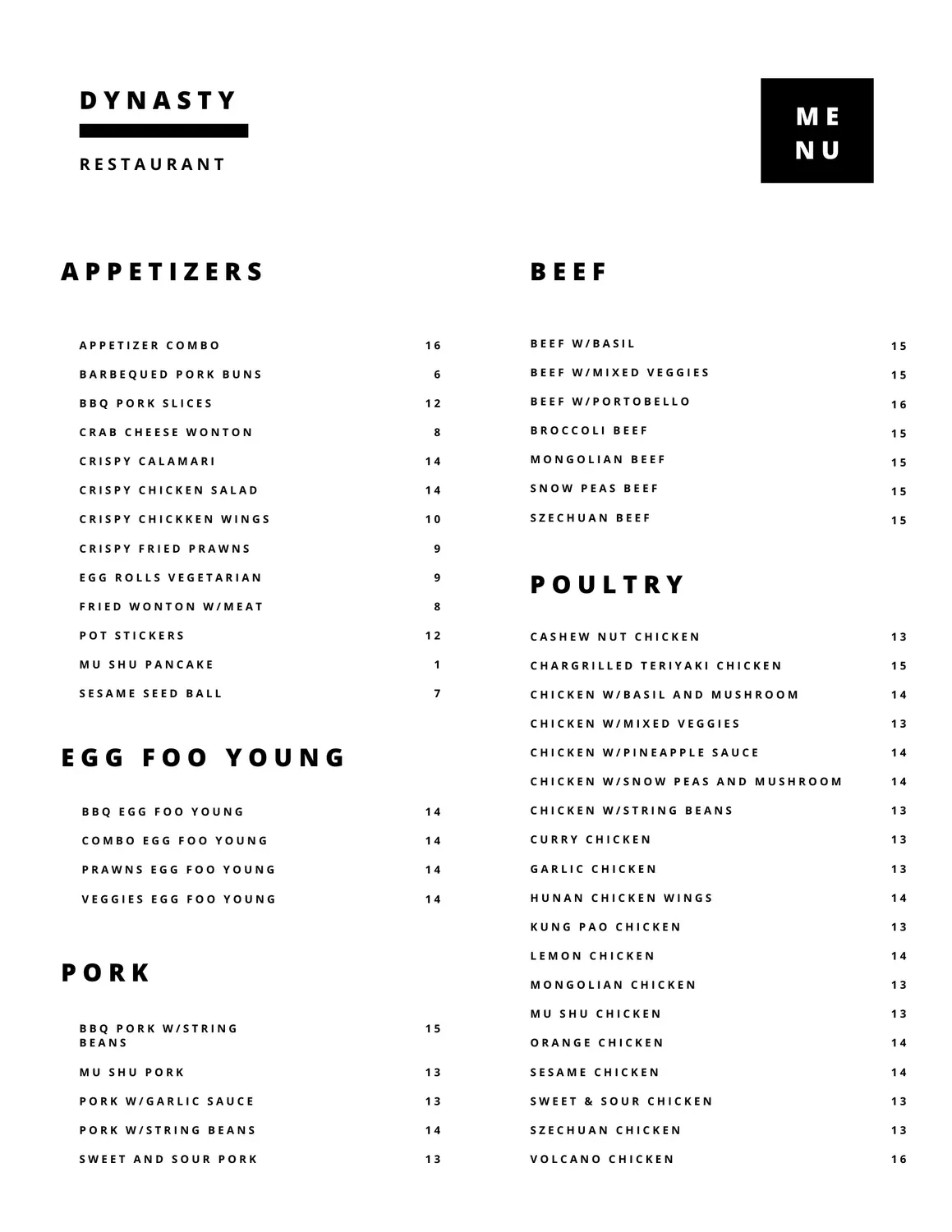 Menu 2