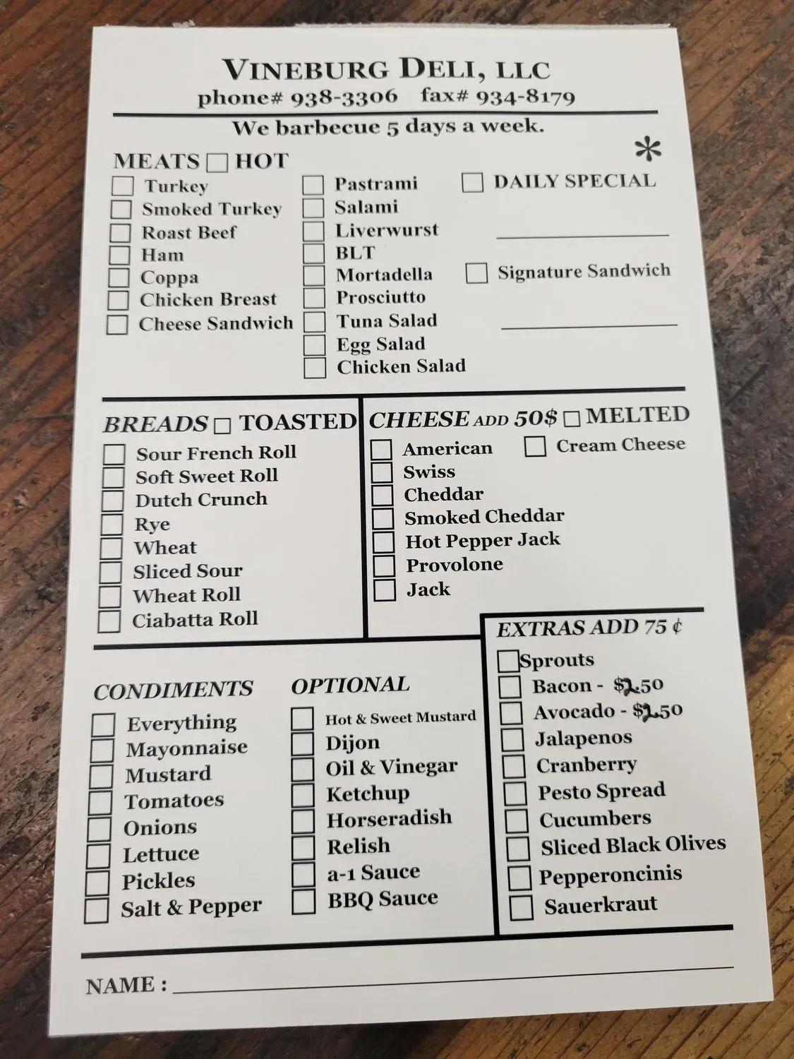 Menu 1