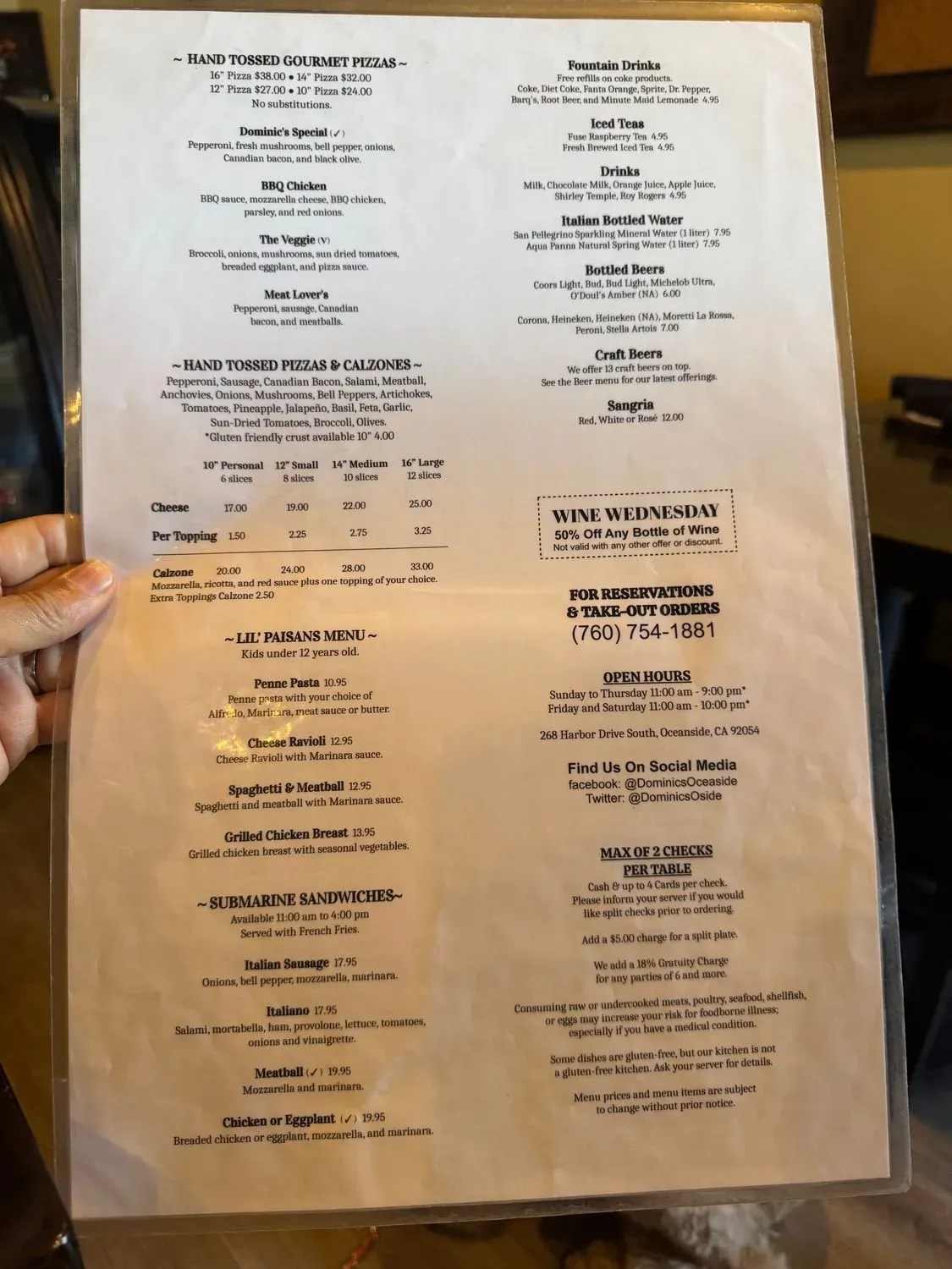 Menu 1