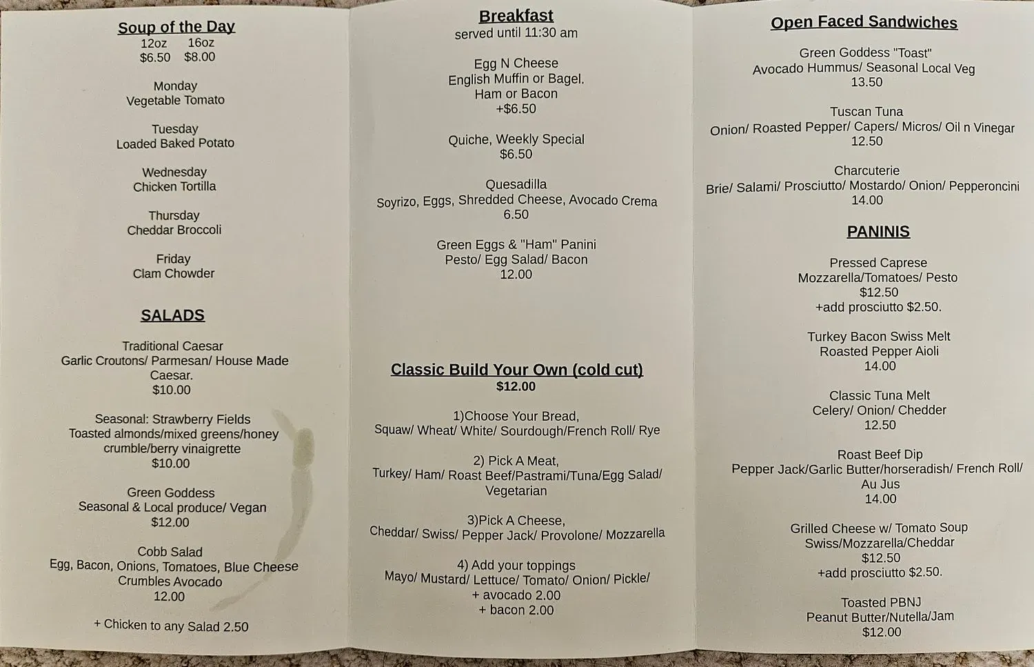 Menu 5