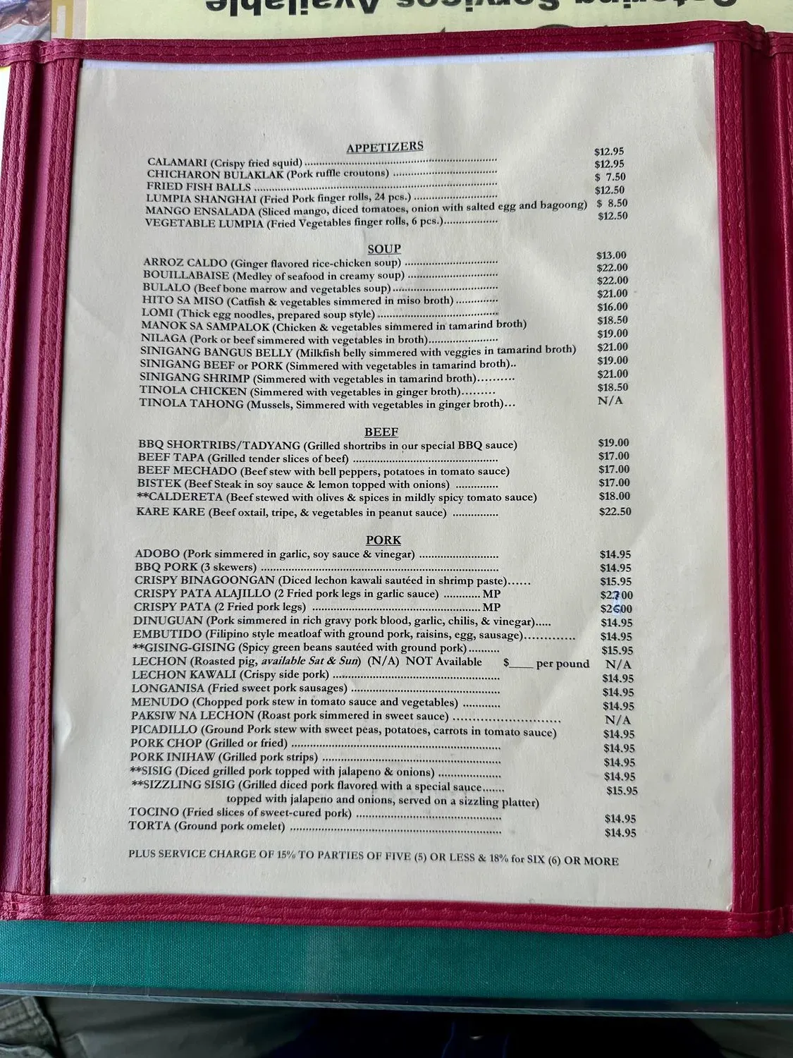 Menu 4