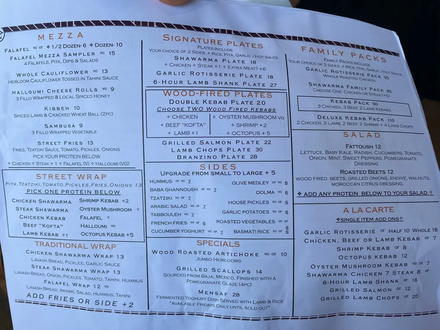 Menu 5