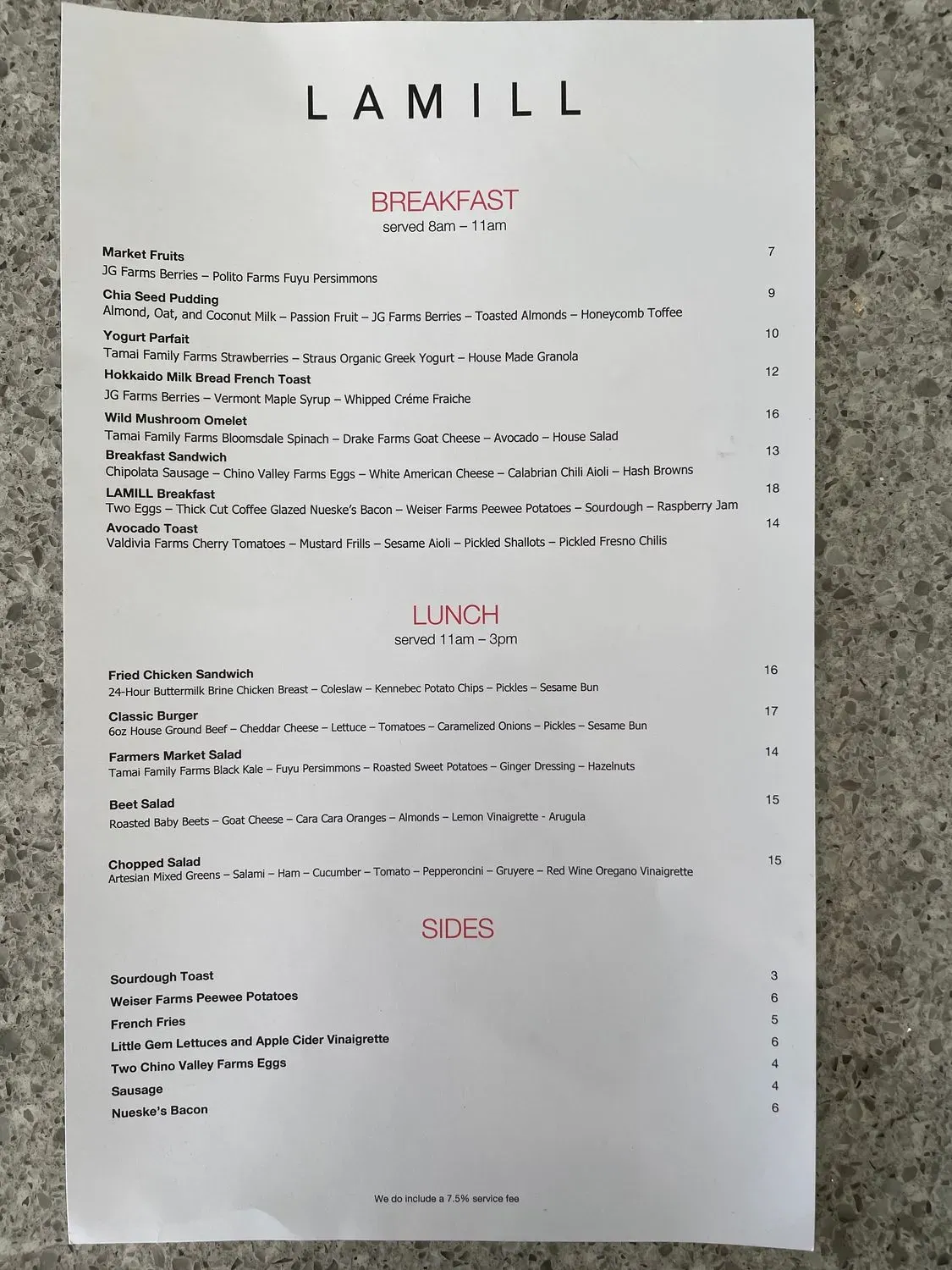 Menu 5