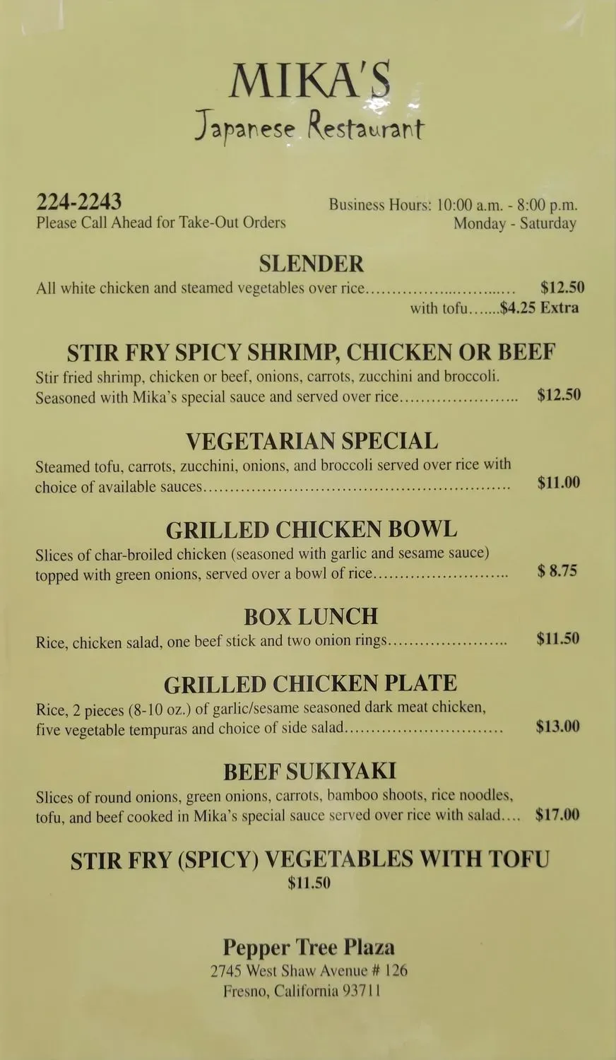 Menu 2