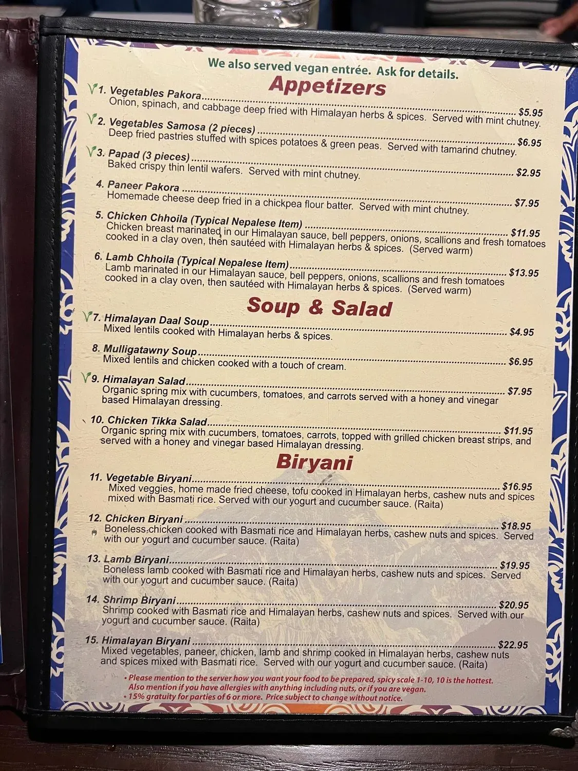 Menu 1