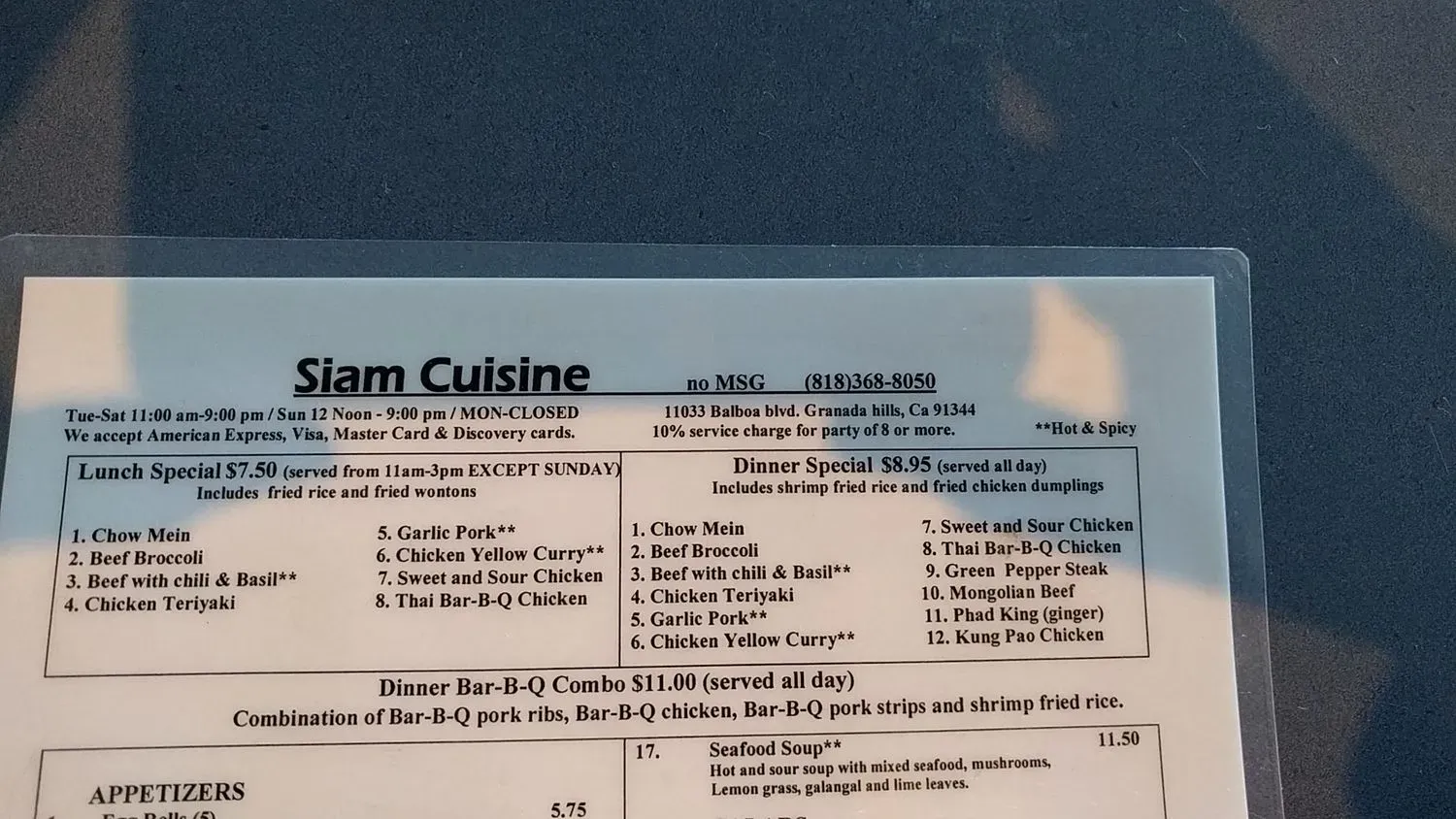 Menu 6