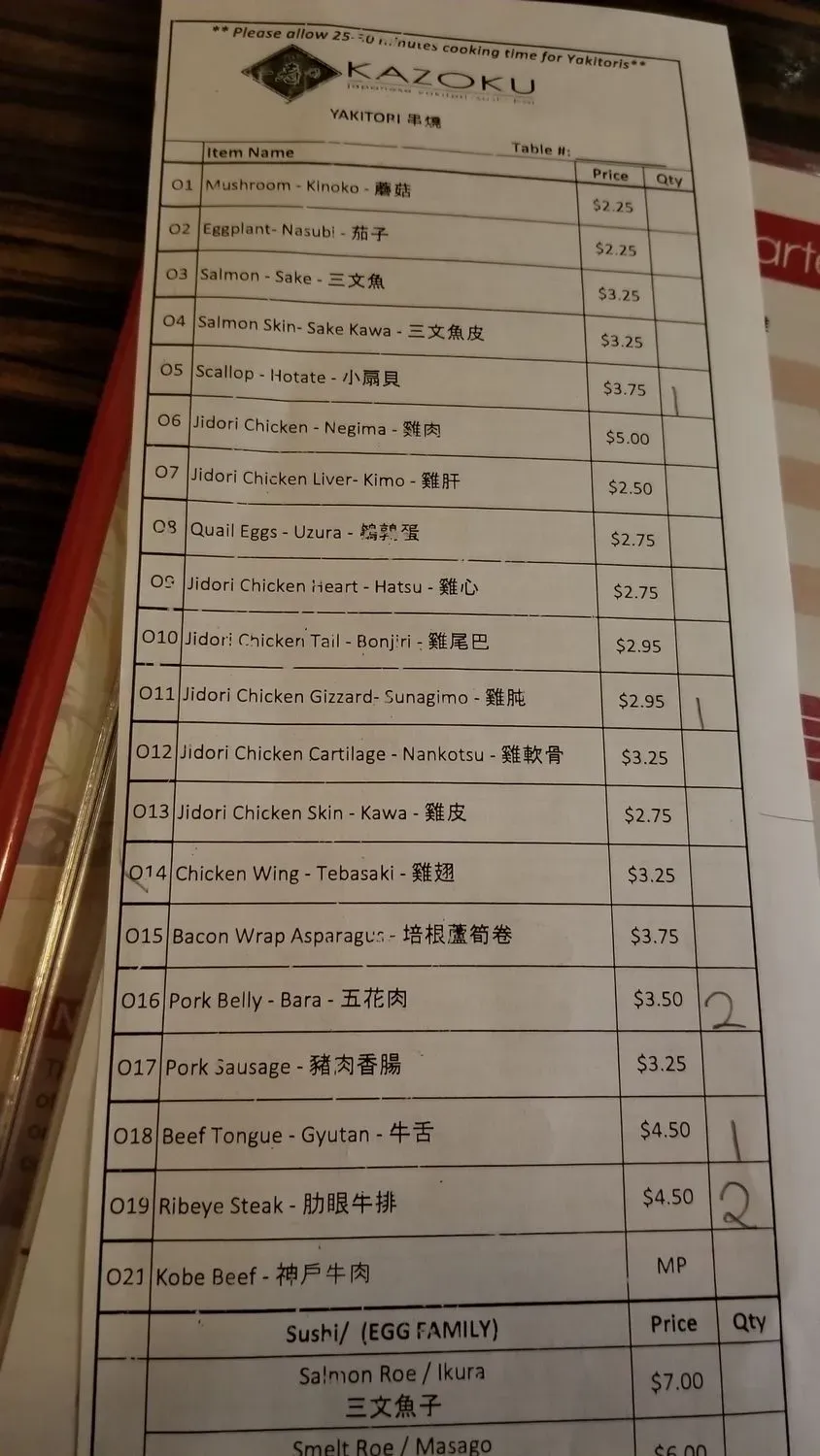 Menu 6