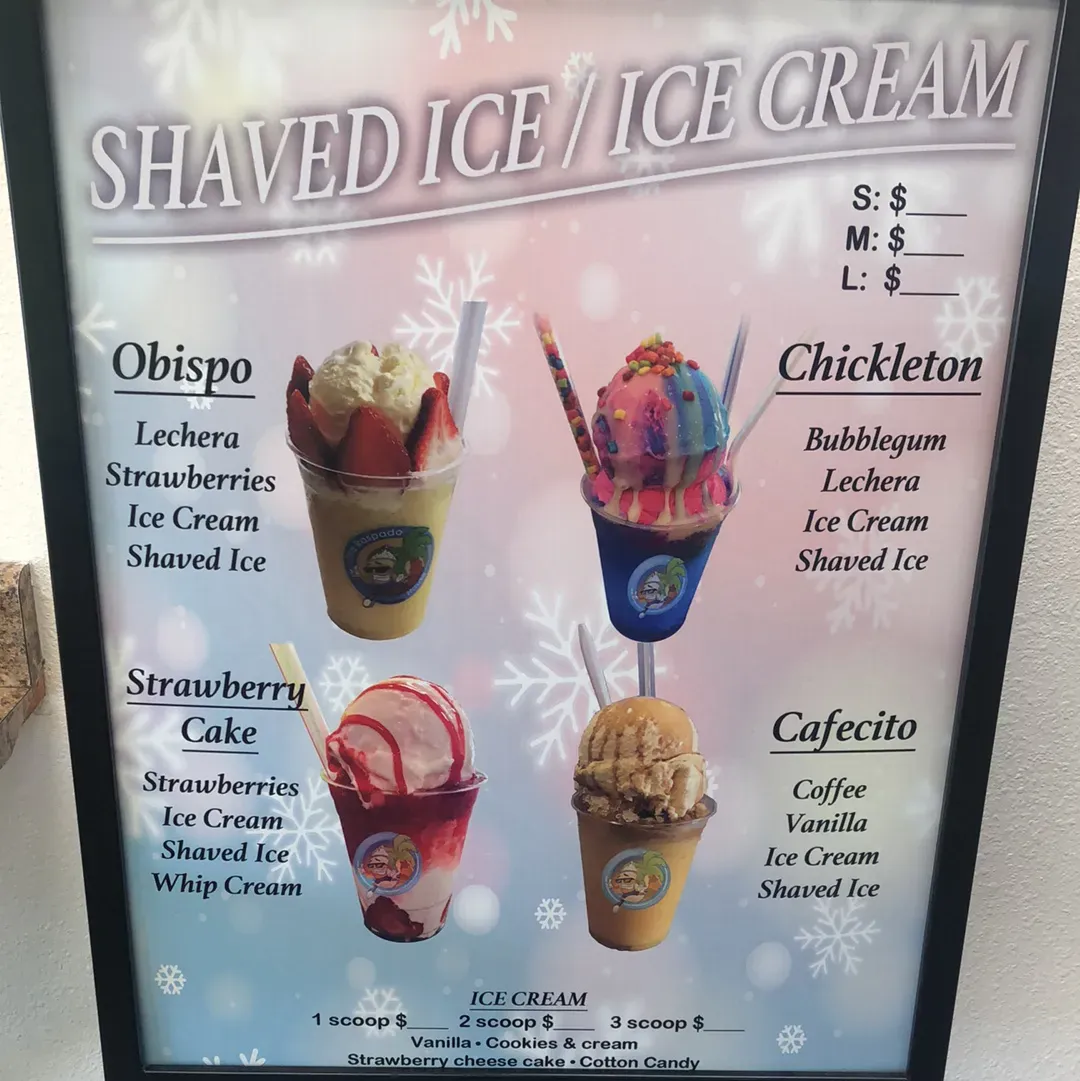 The Raspado House Menu - Updated November 2025