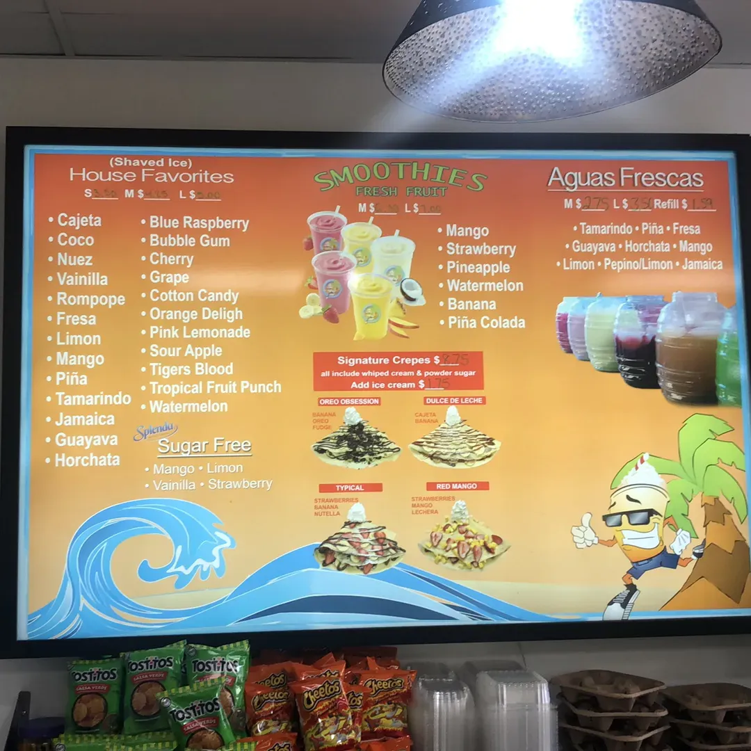 The Raspado House Menu - Updated November 2025