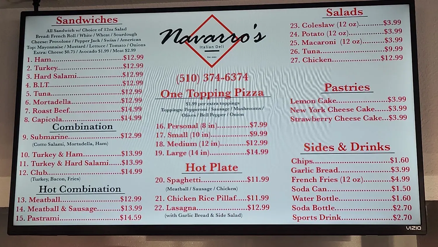 Menu 1