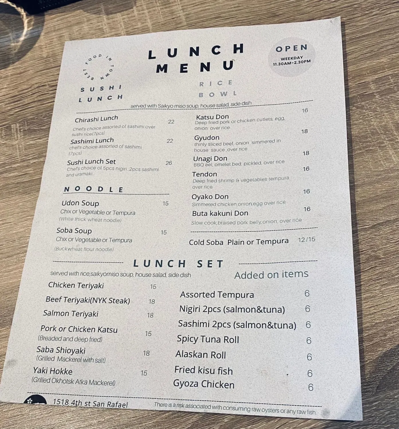 Menu 2