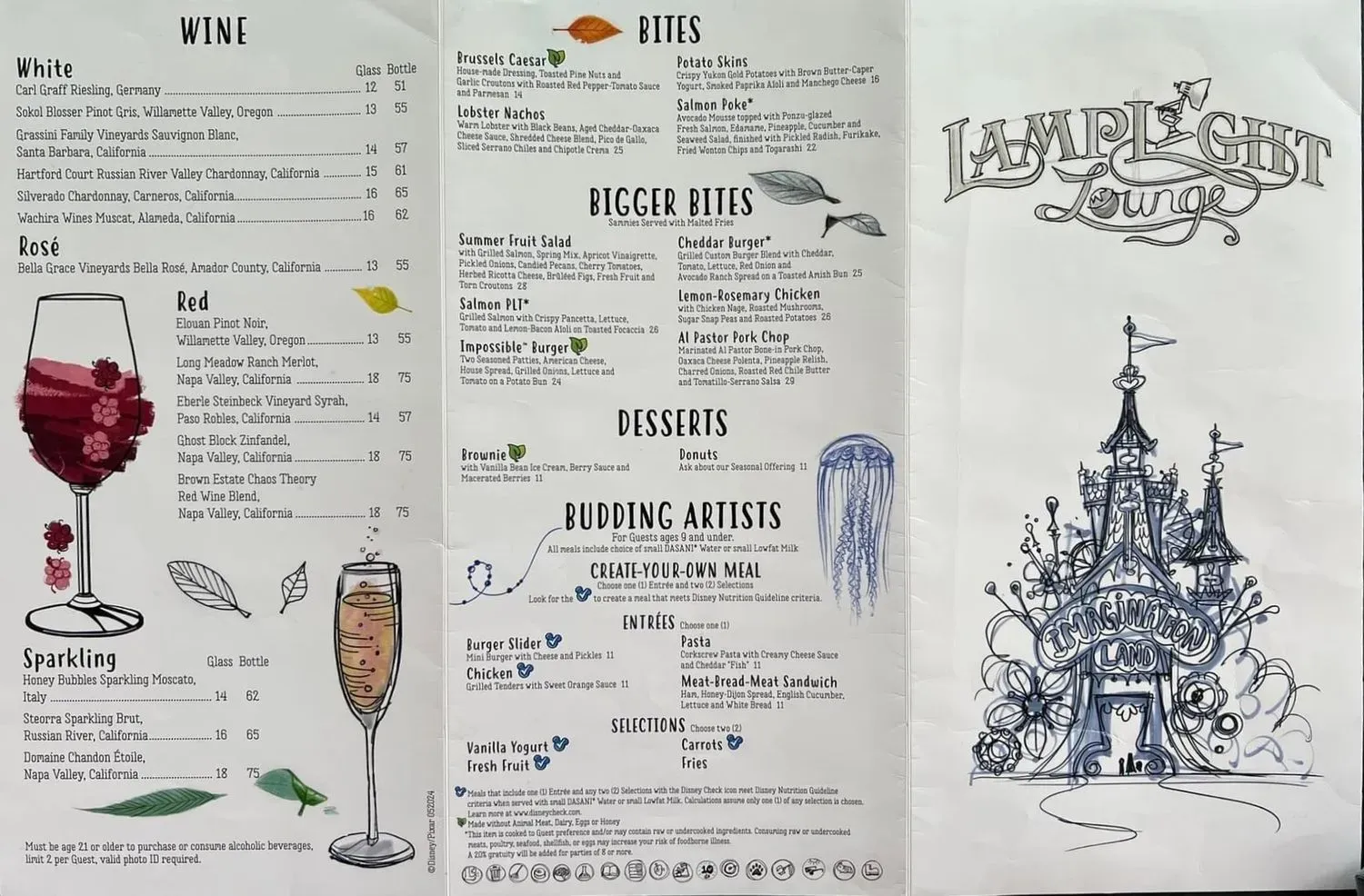 Lamplight Lounge Menu - Updated November 2025