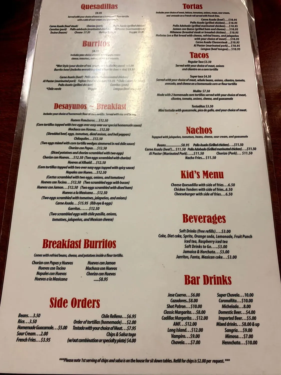 Menu 1