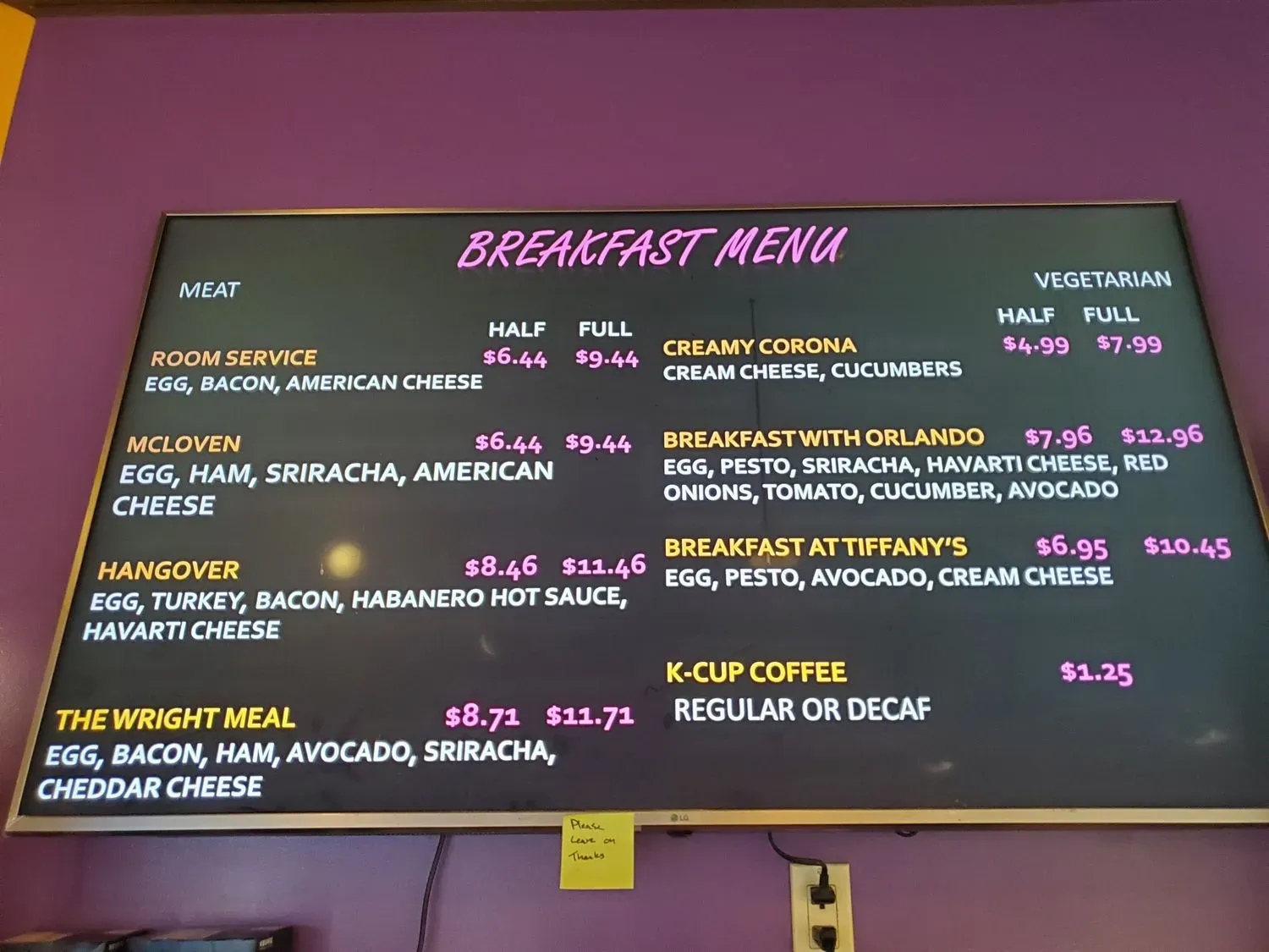 Menu 1