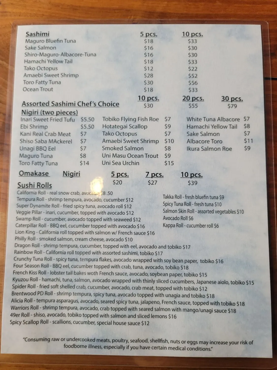 Menu 1