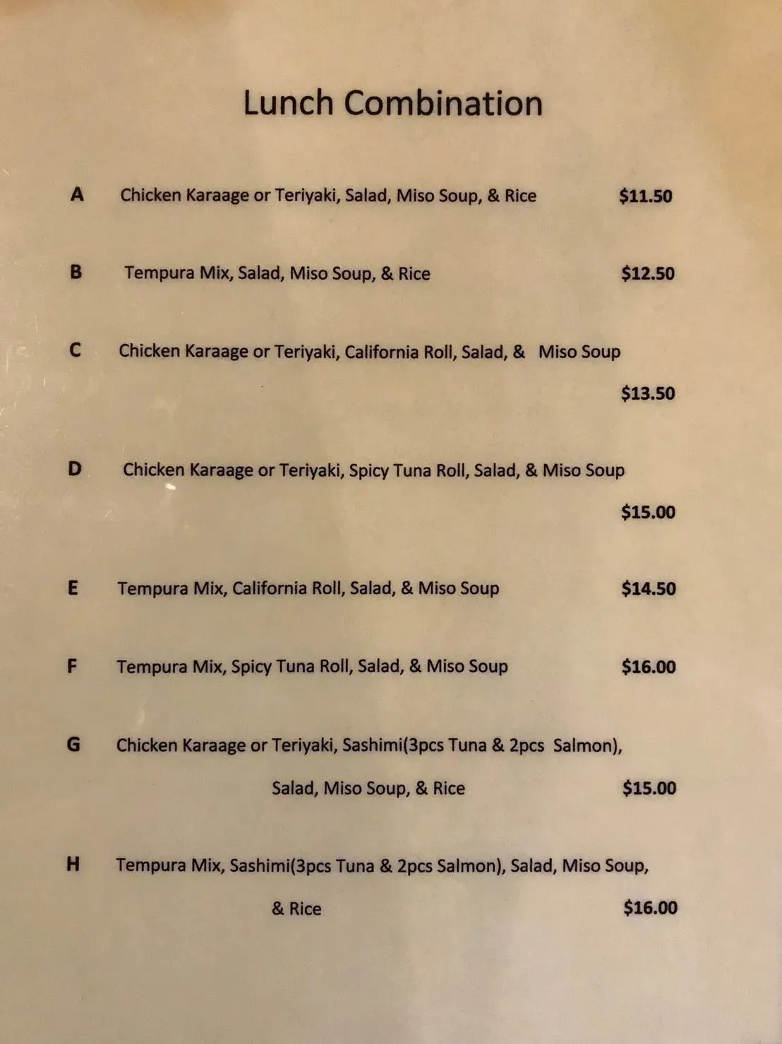 Menu 2