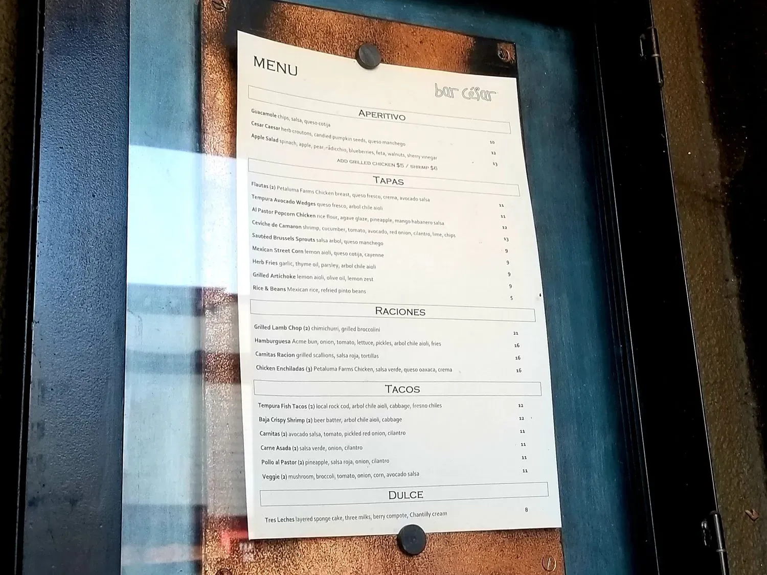 Menu 1