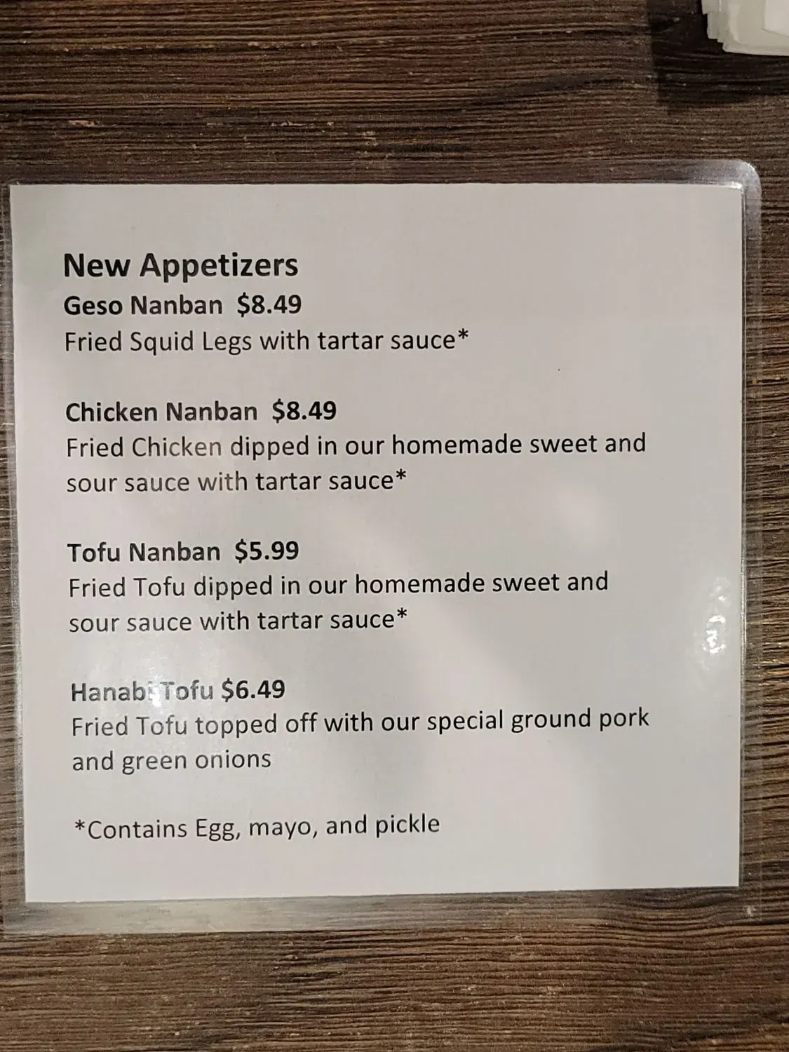 Menu 6