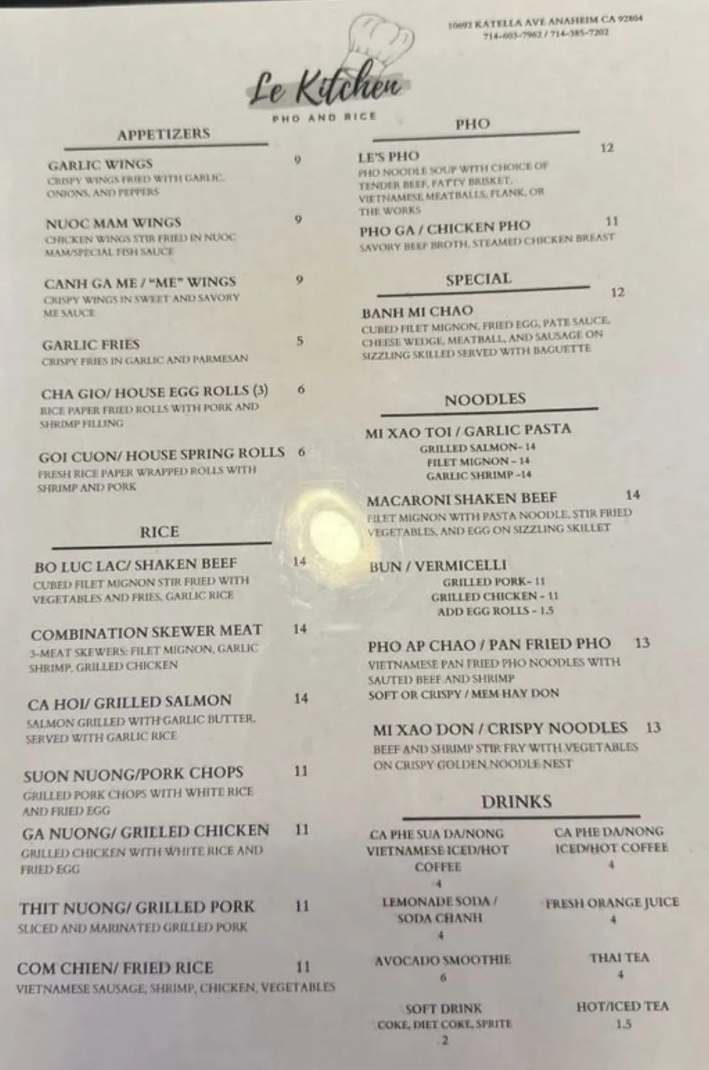 Menu 1