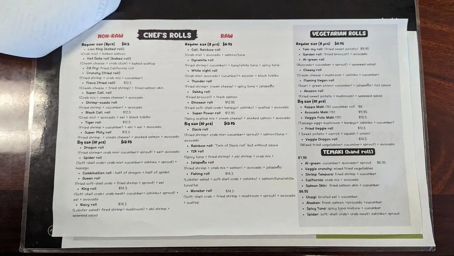 Menu 3