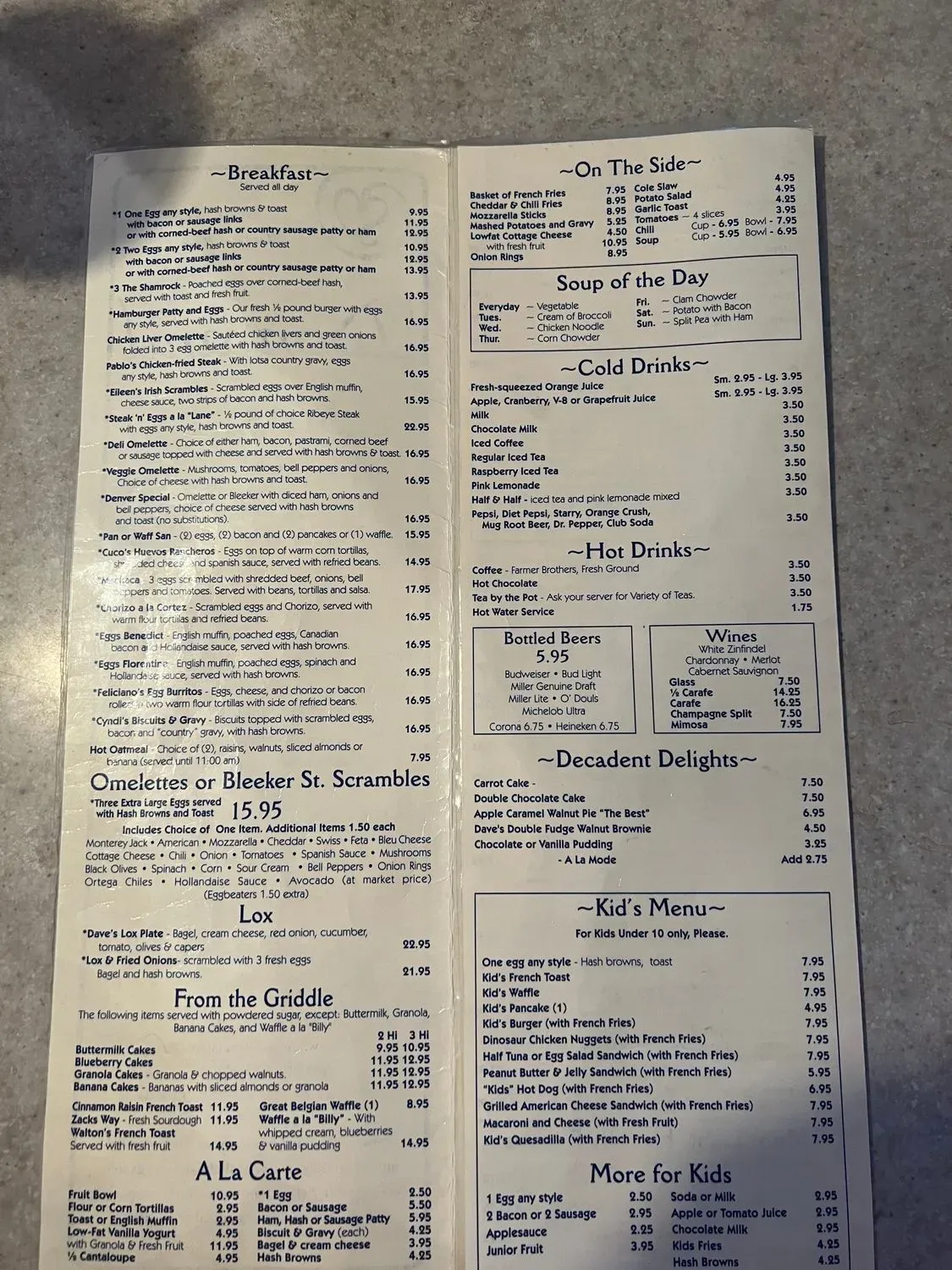 Menu 1