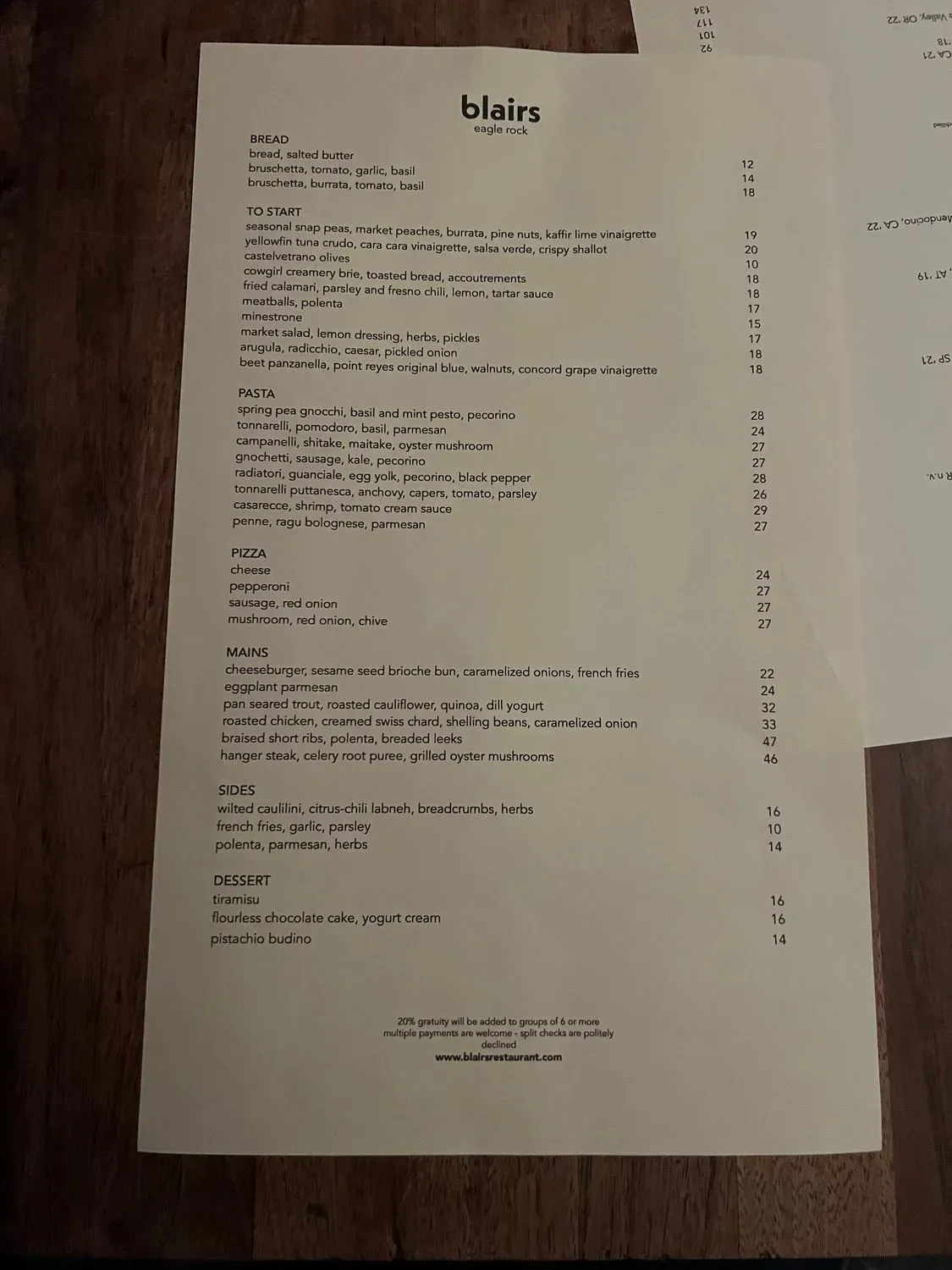 Menu 1