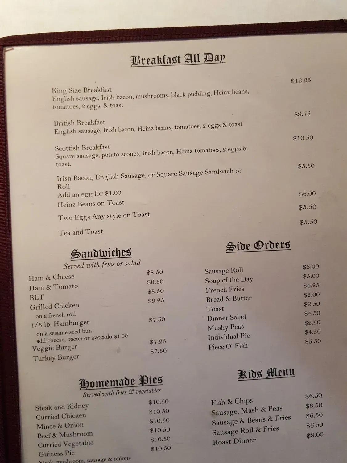 Menu 5