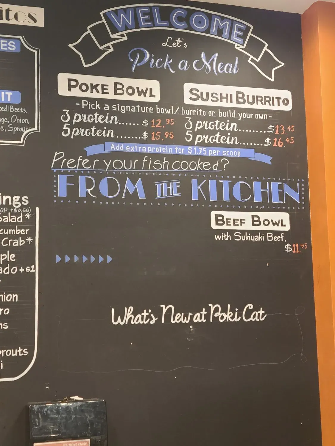 Poki Cat - Poke and Salad - Mission Viejo Menu - Updated November 2025