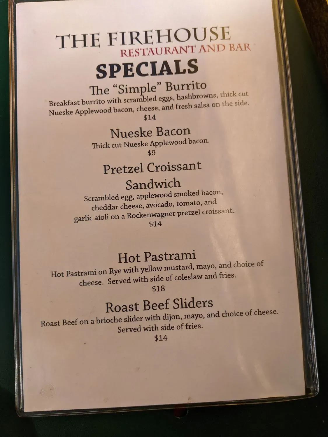 Menu 5