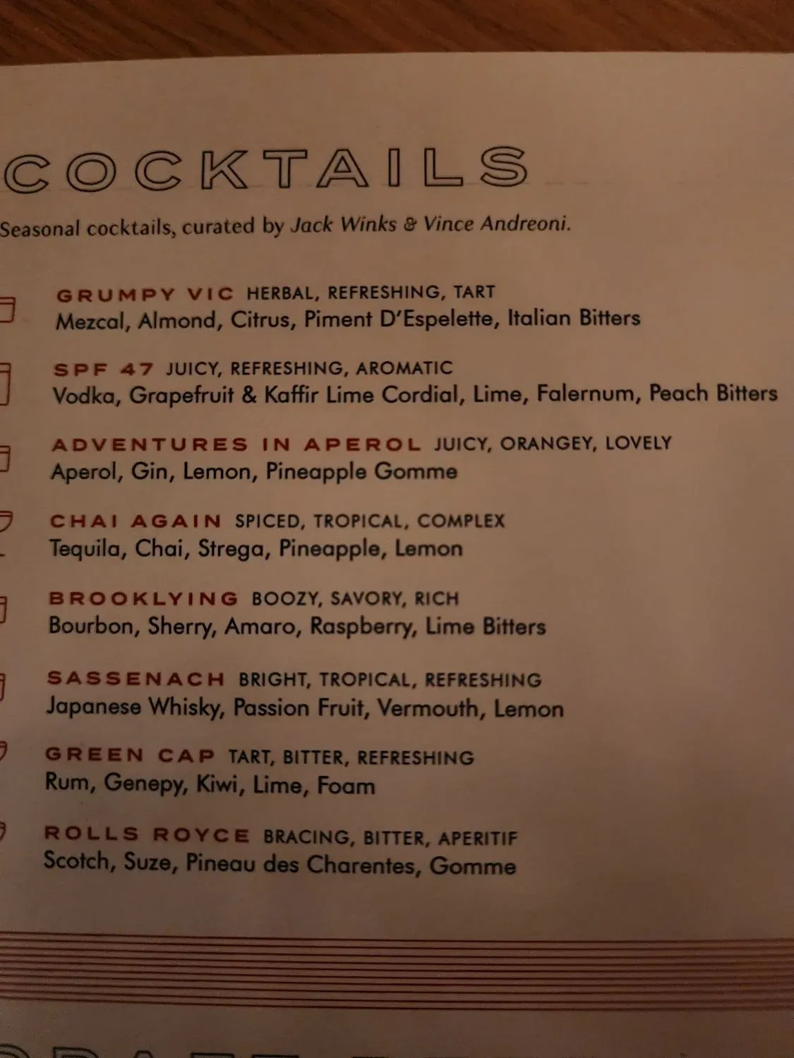 Menu 5