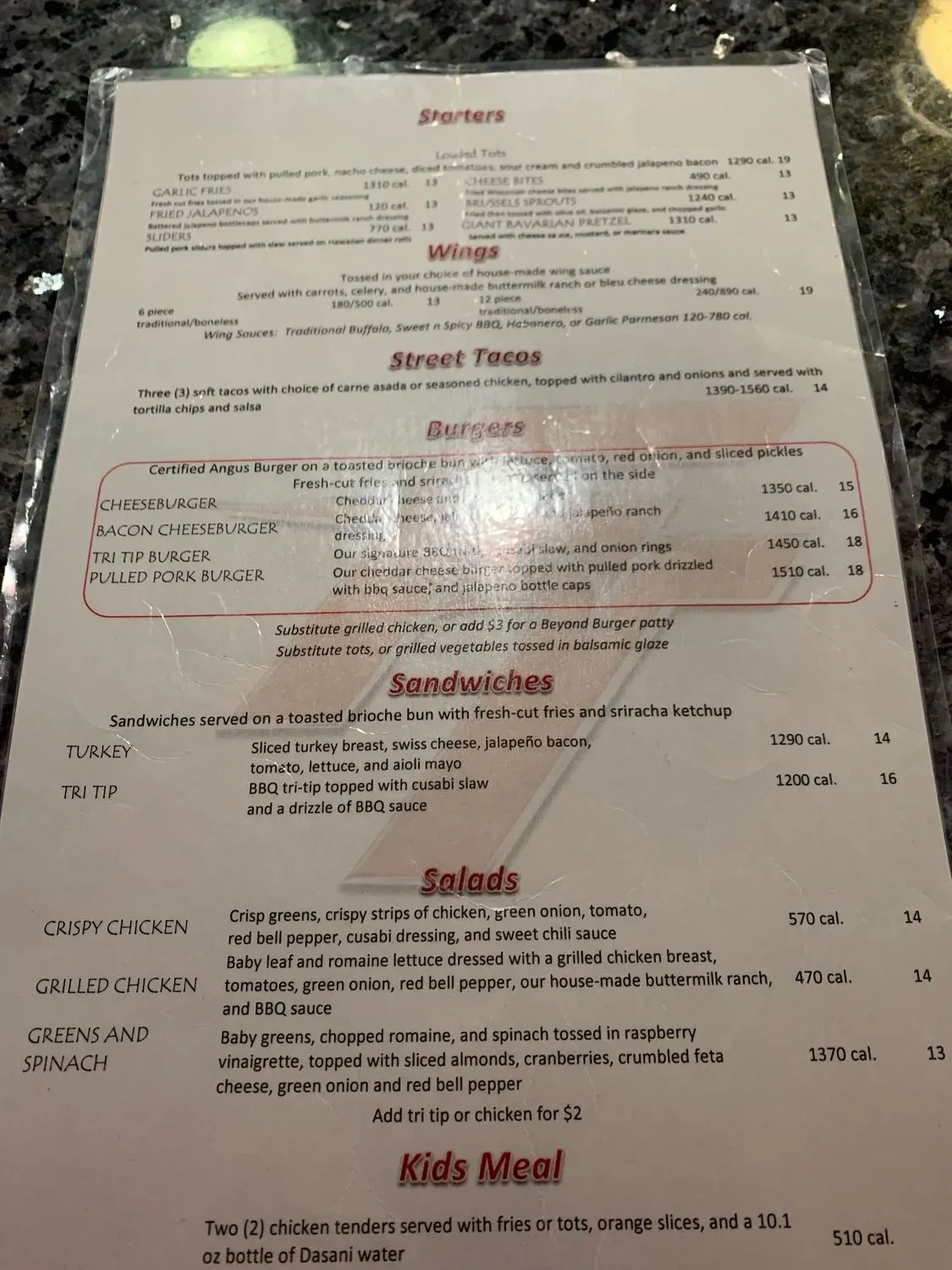 Menu 1