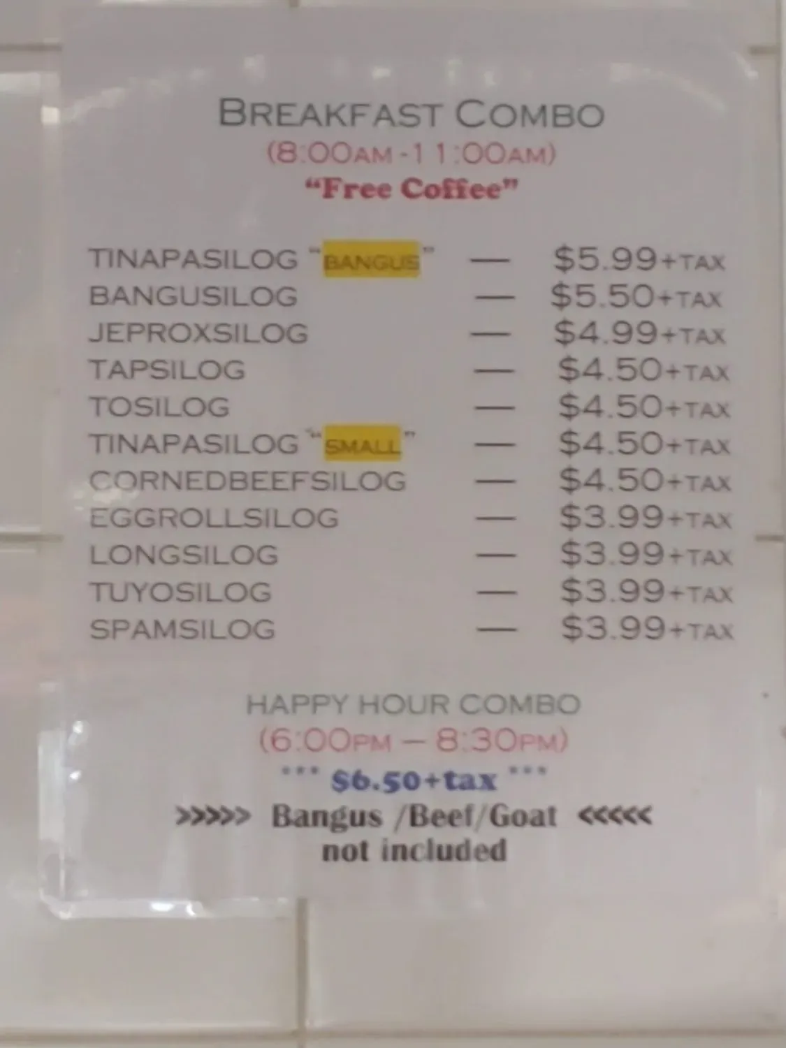 Menu 3