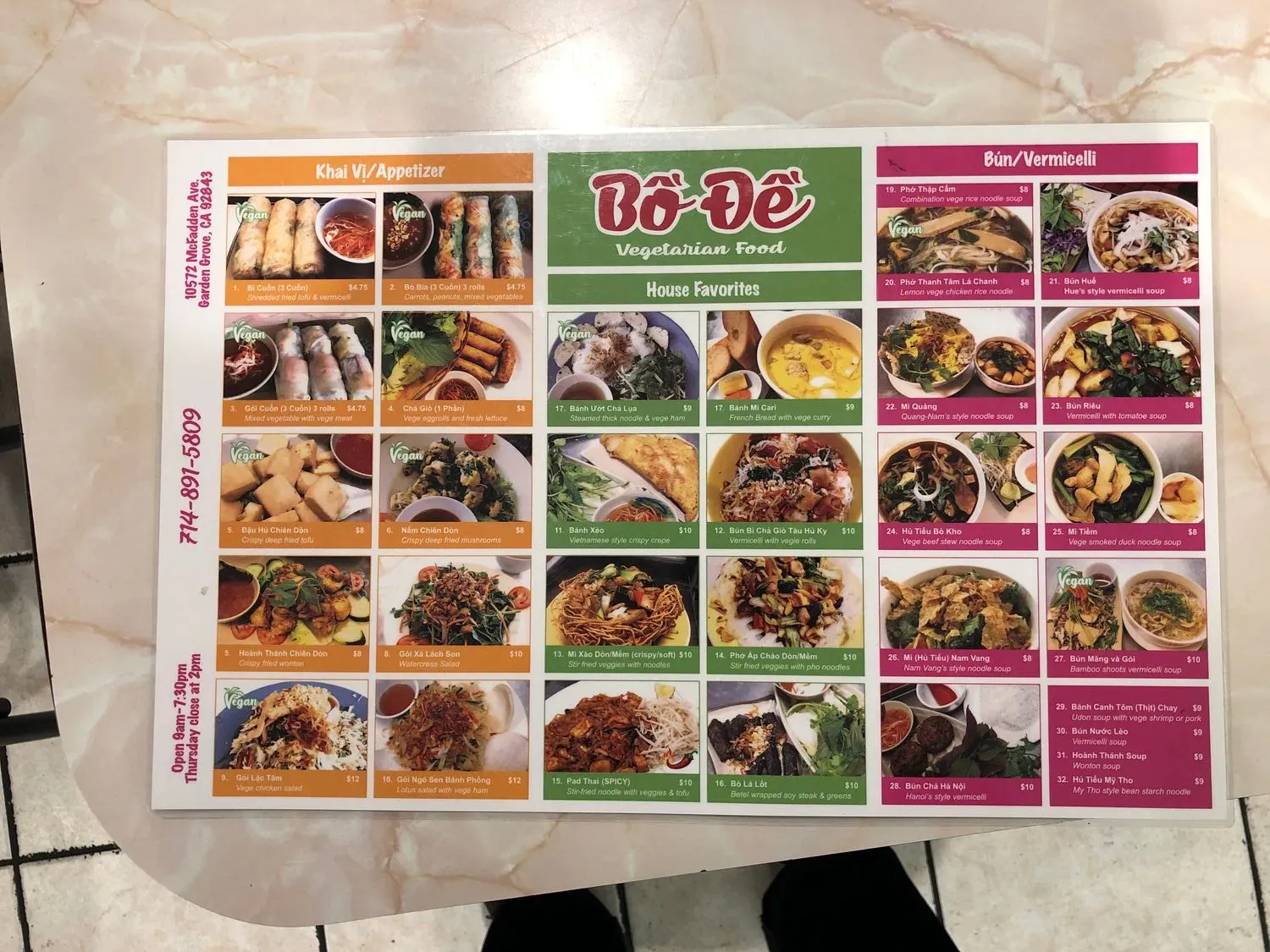 Menu 2