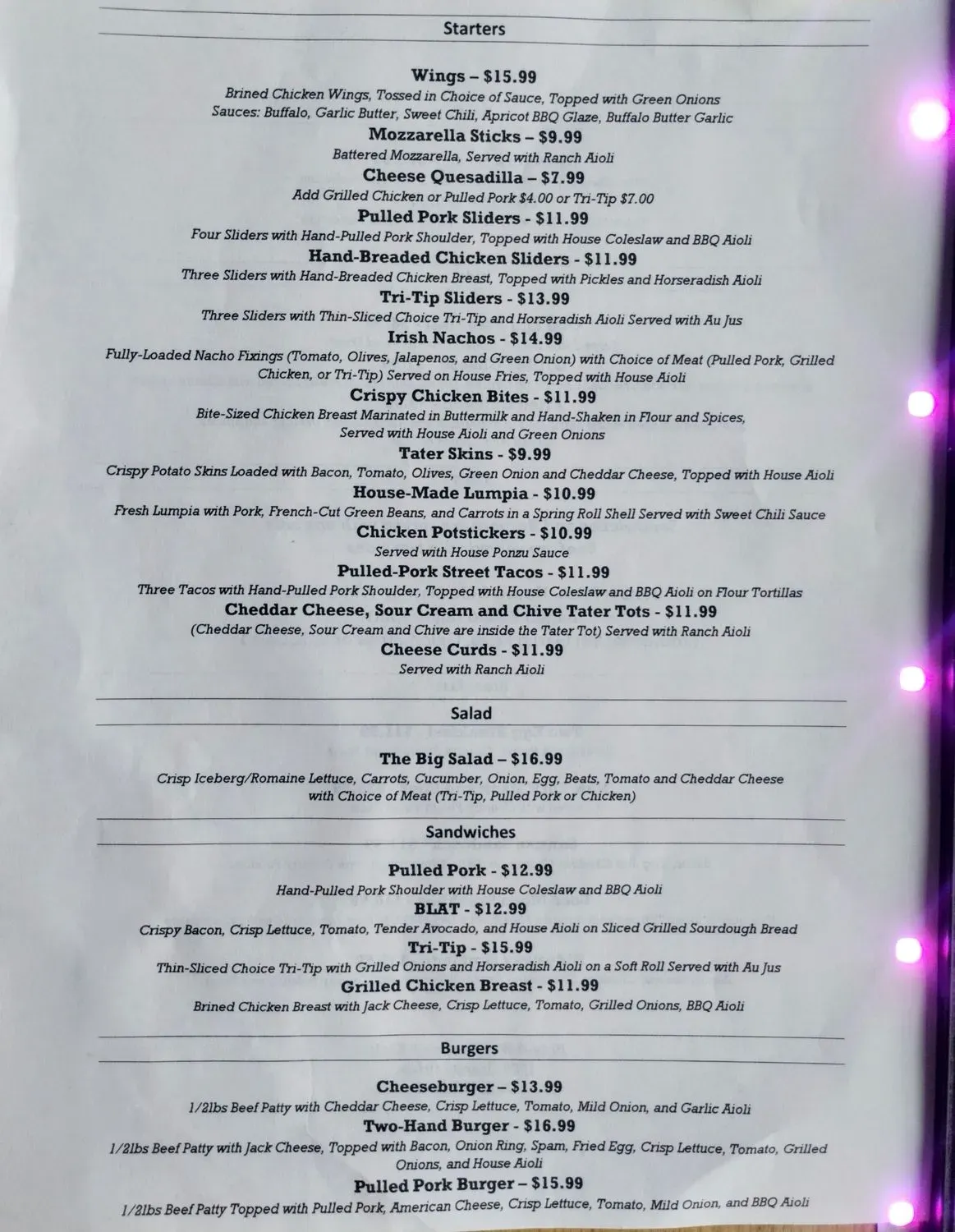 Menu 2