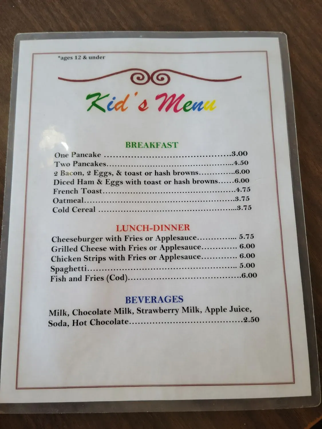 Menu 2