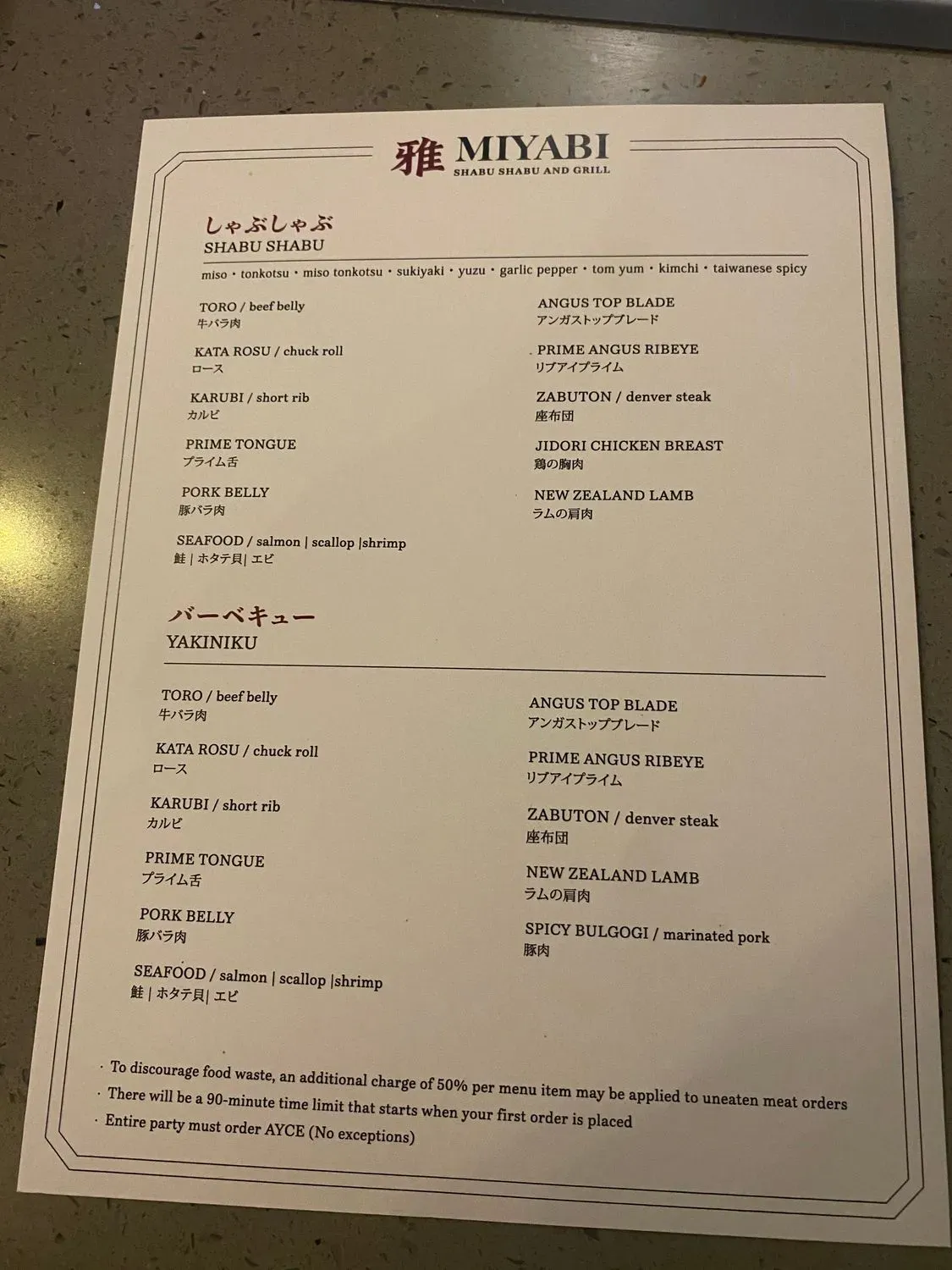 Menu 4